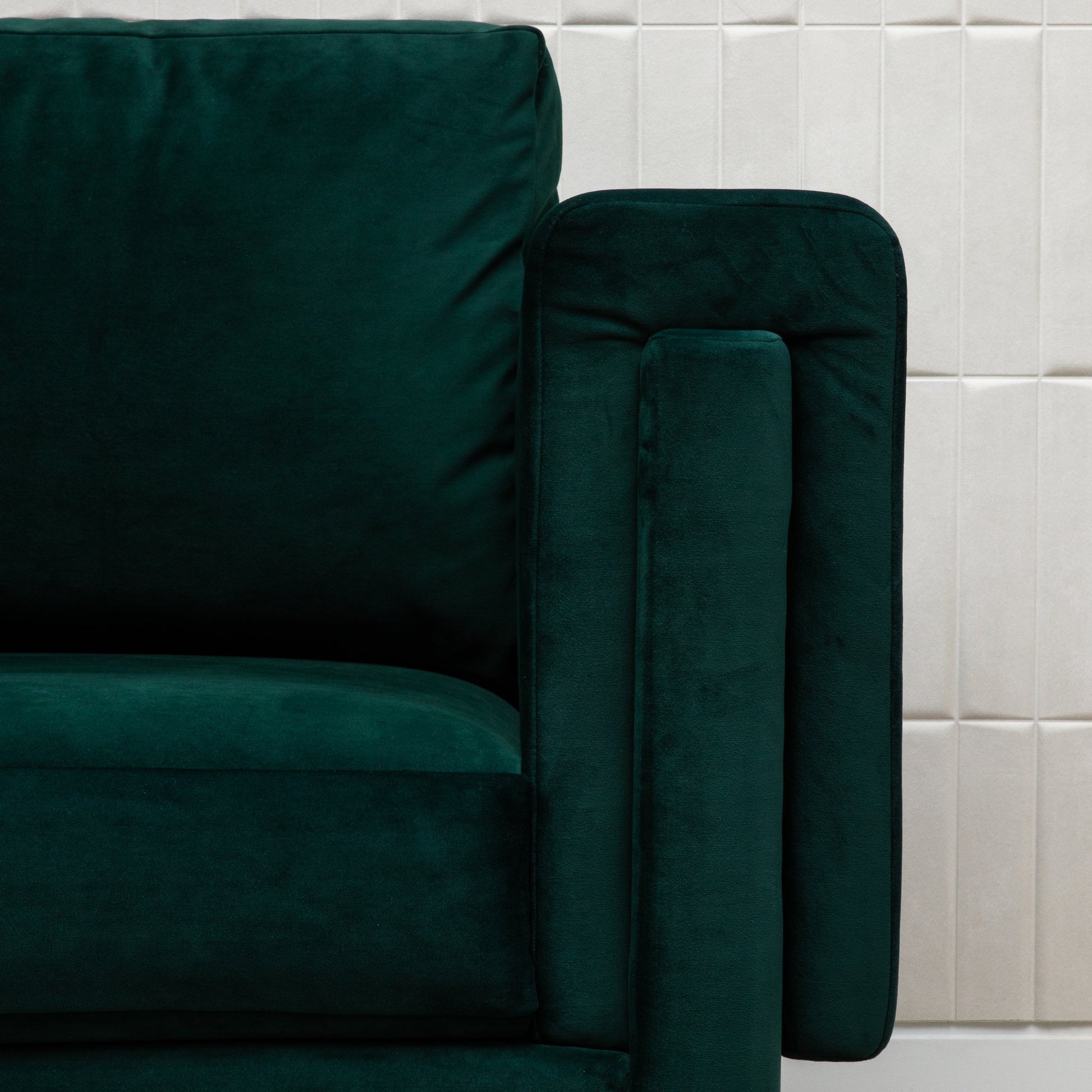 Chair in Green Velvet with Stainless Steel by MOGUL
