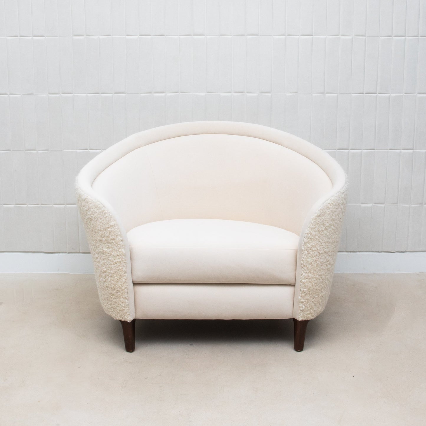Vergara Chair in Cream Boucle by MOGUL