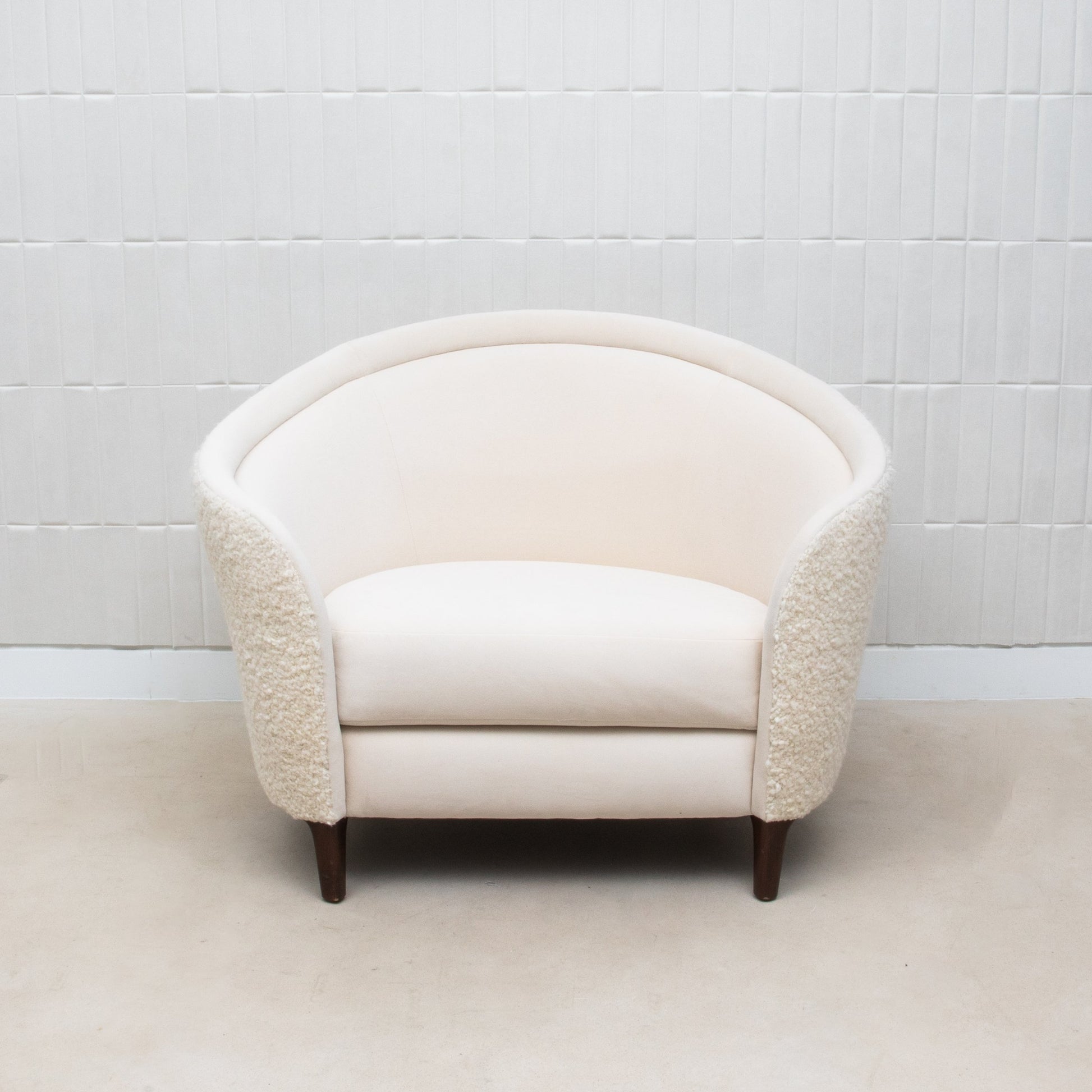 Vergara Chair in Cream Boucle by MOGUL