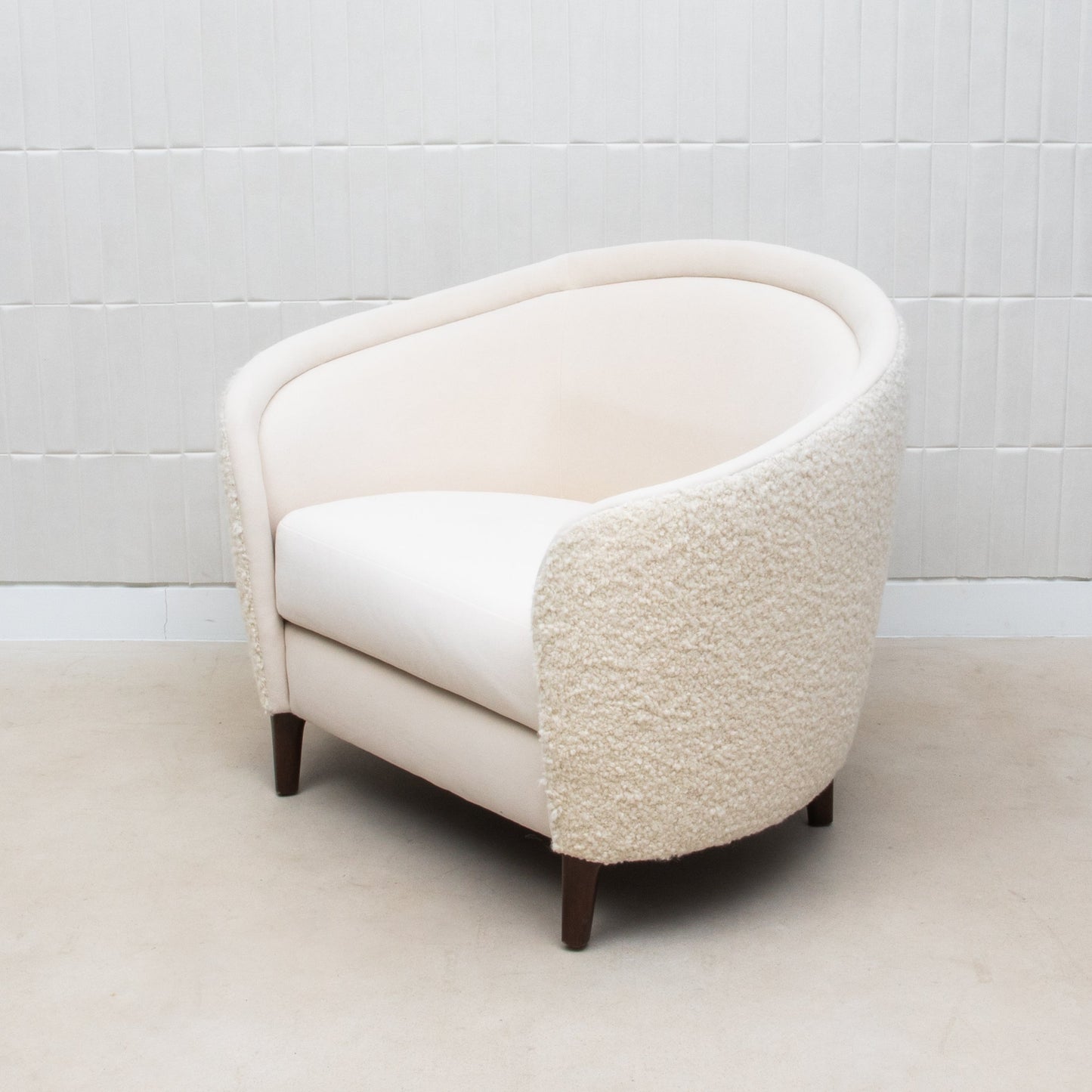 Vergara Chair in Cream Boucle by MOGUL