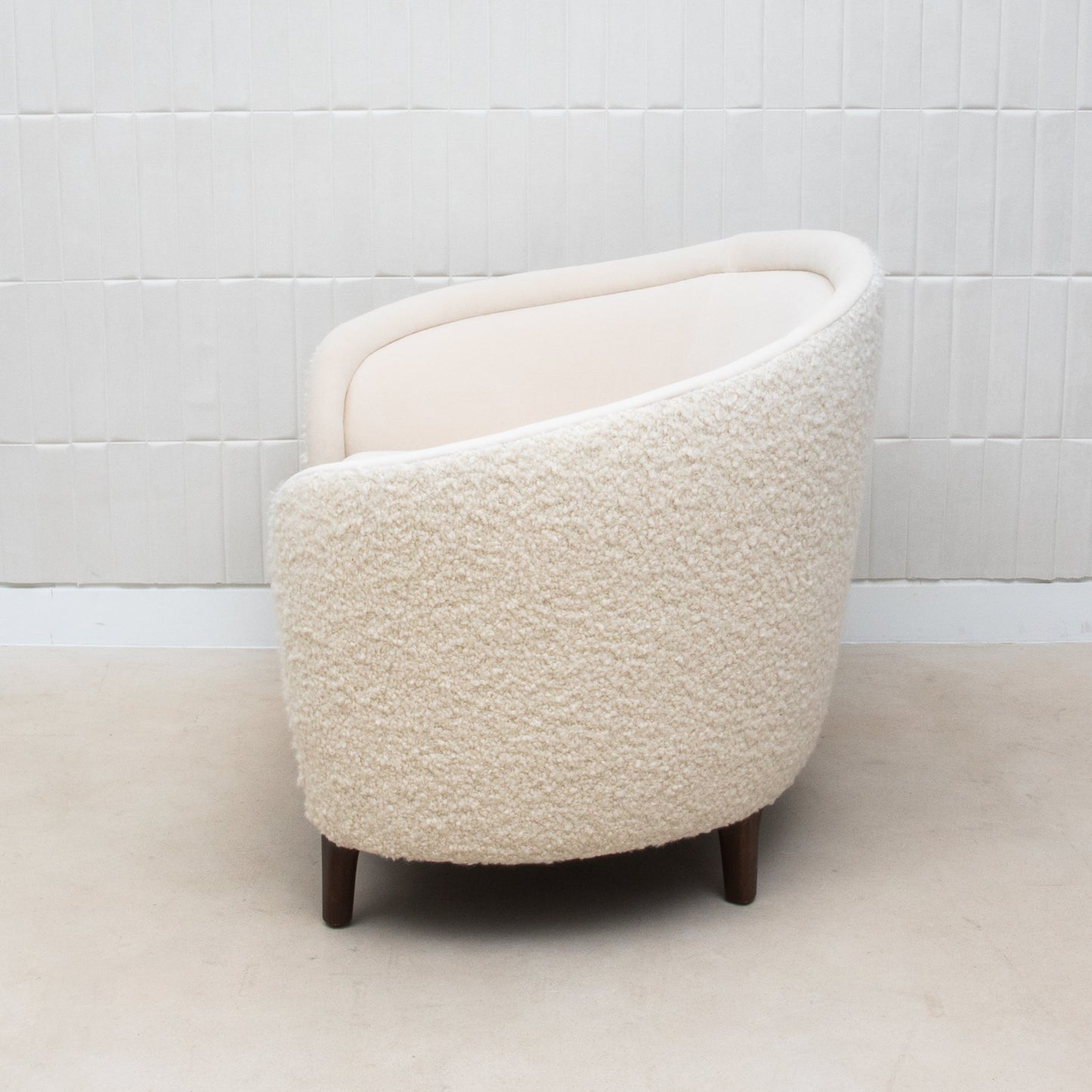 Vergara Chair in Cream Boucle by MOGUL