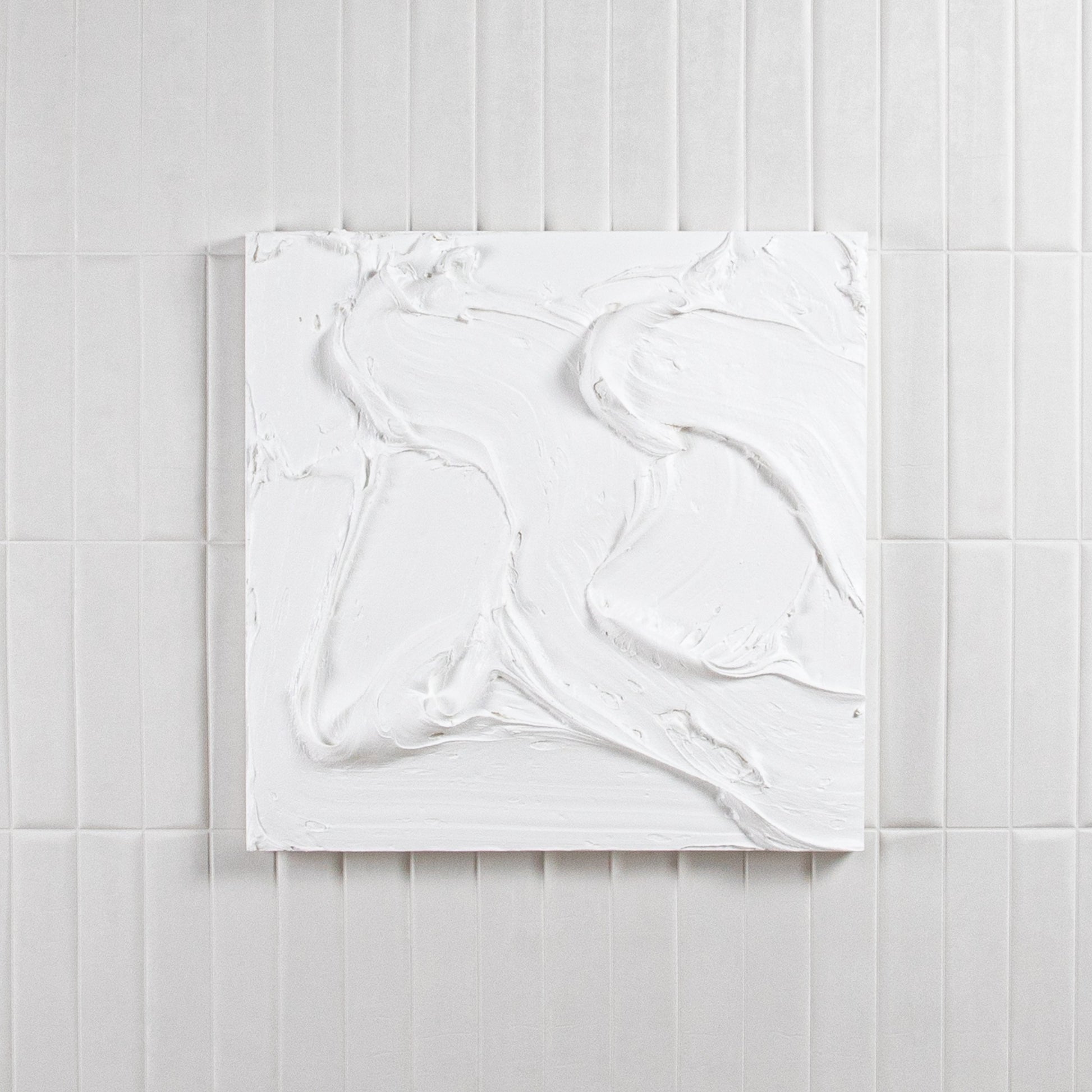 Modern Textural Monochromatic Painting by Michael Allen