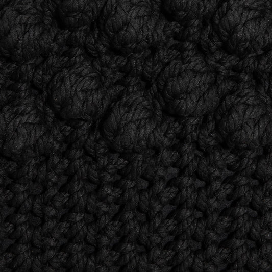 Black Macrame Kidney Pillow