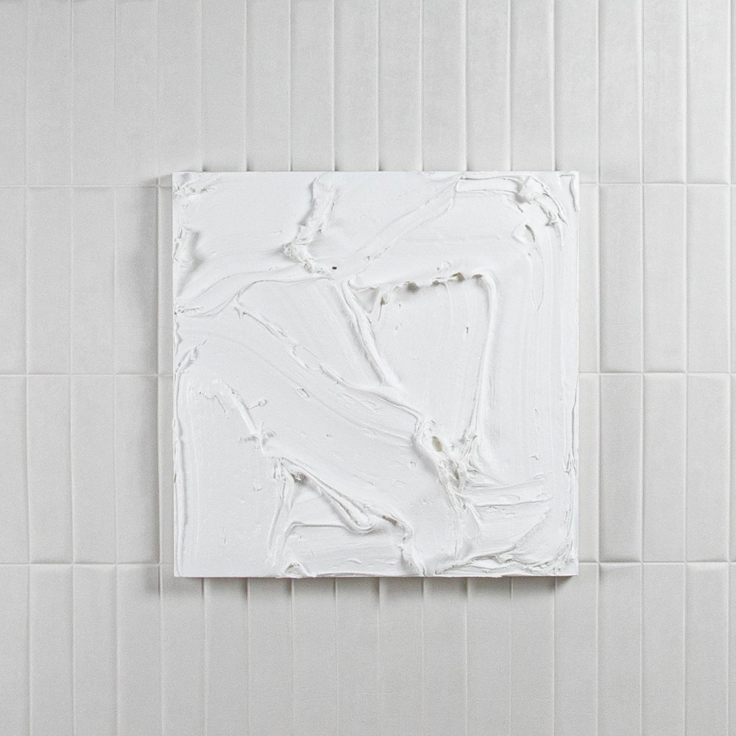 Modern Textural Monochromatic Painting by Michael Allen