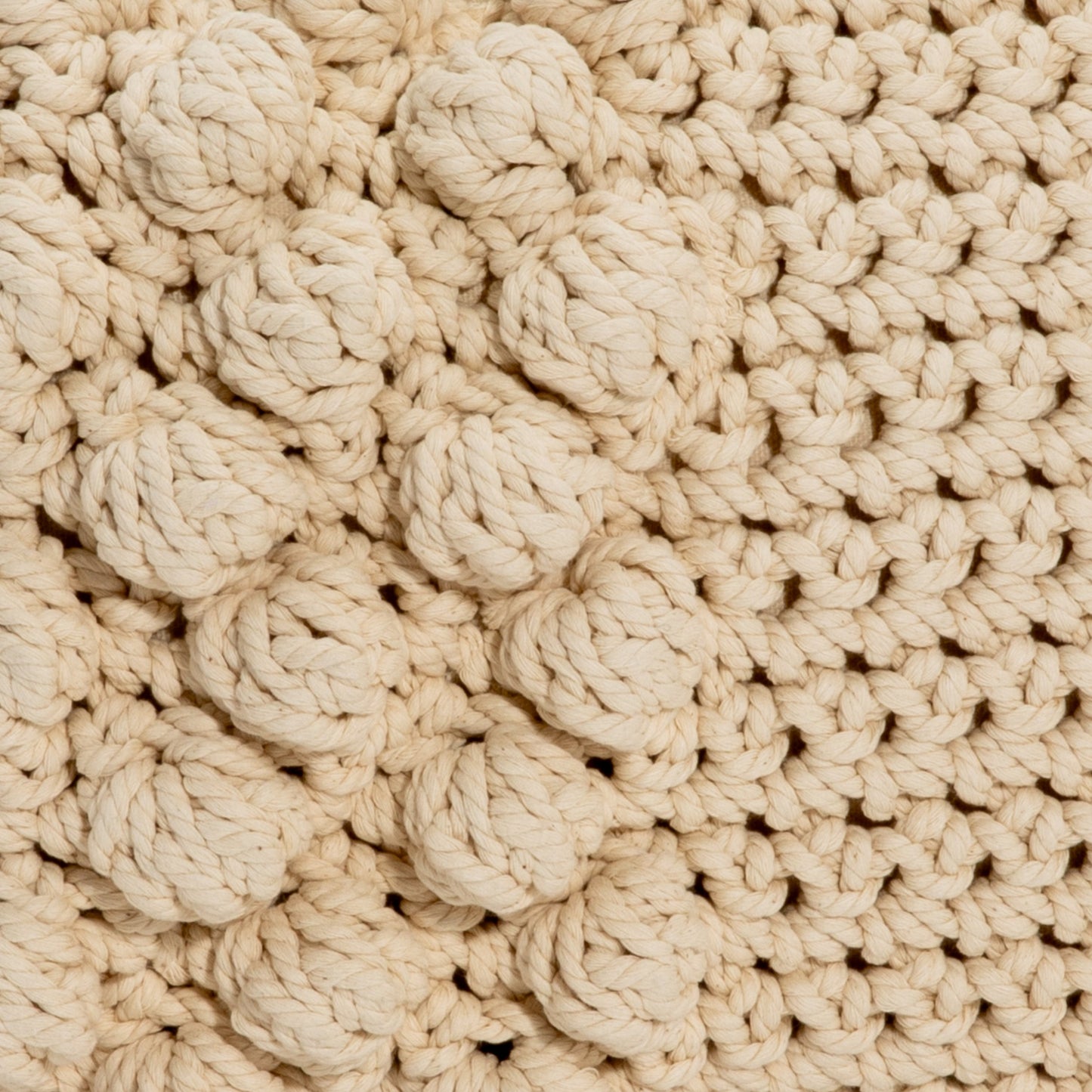 Cream Macrame Kidney Pillow