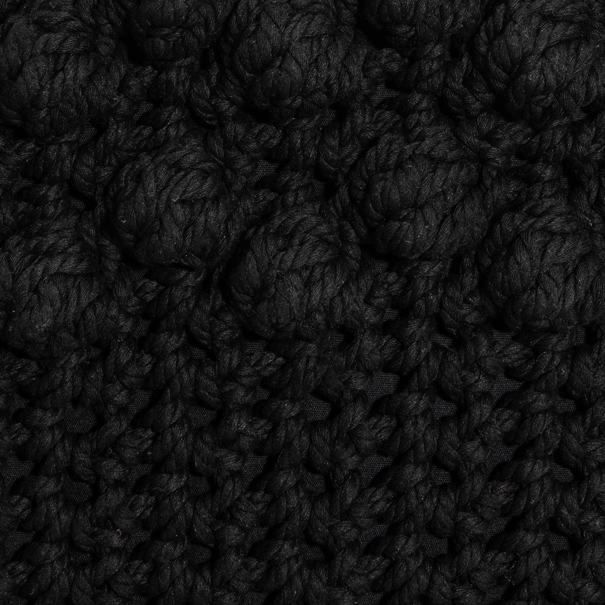 Black Macrame Kidney Pillow
