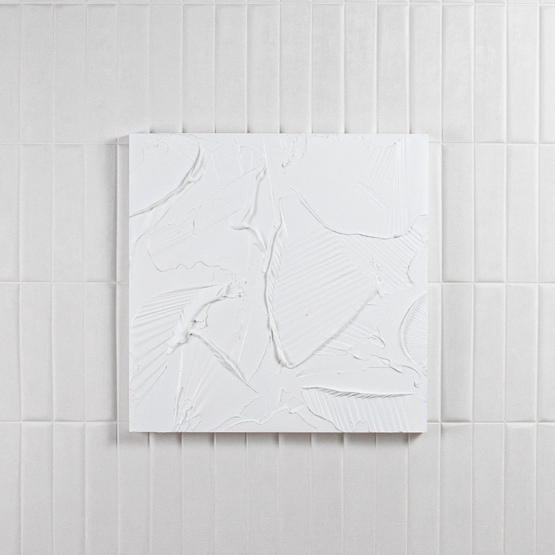 Modern Textural Monochromatic Painting by Michael Allen