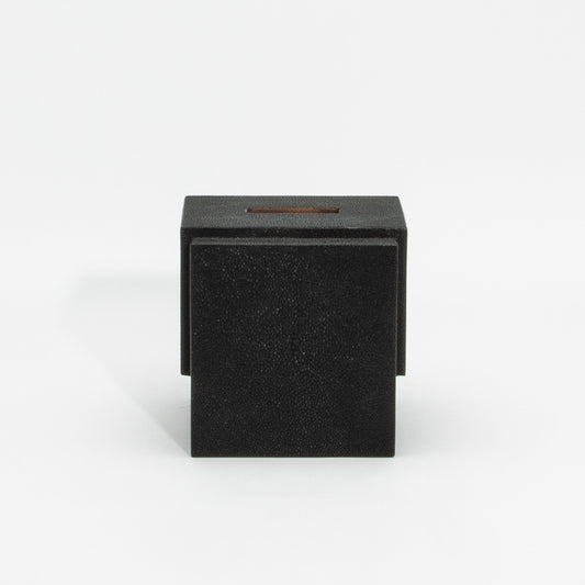 Tissue Box in Black Shagreen by R&Y Augousti