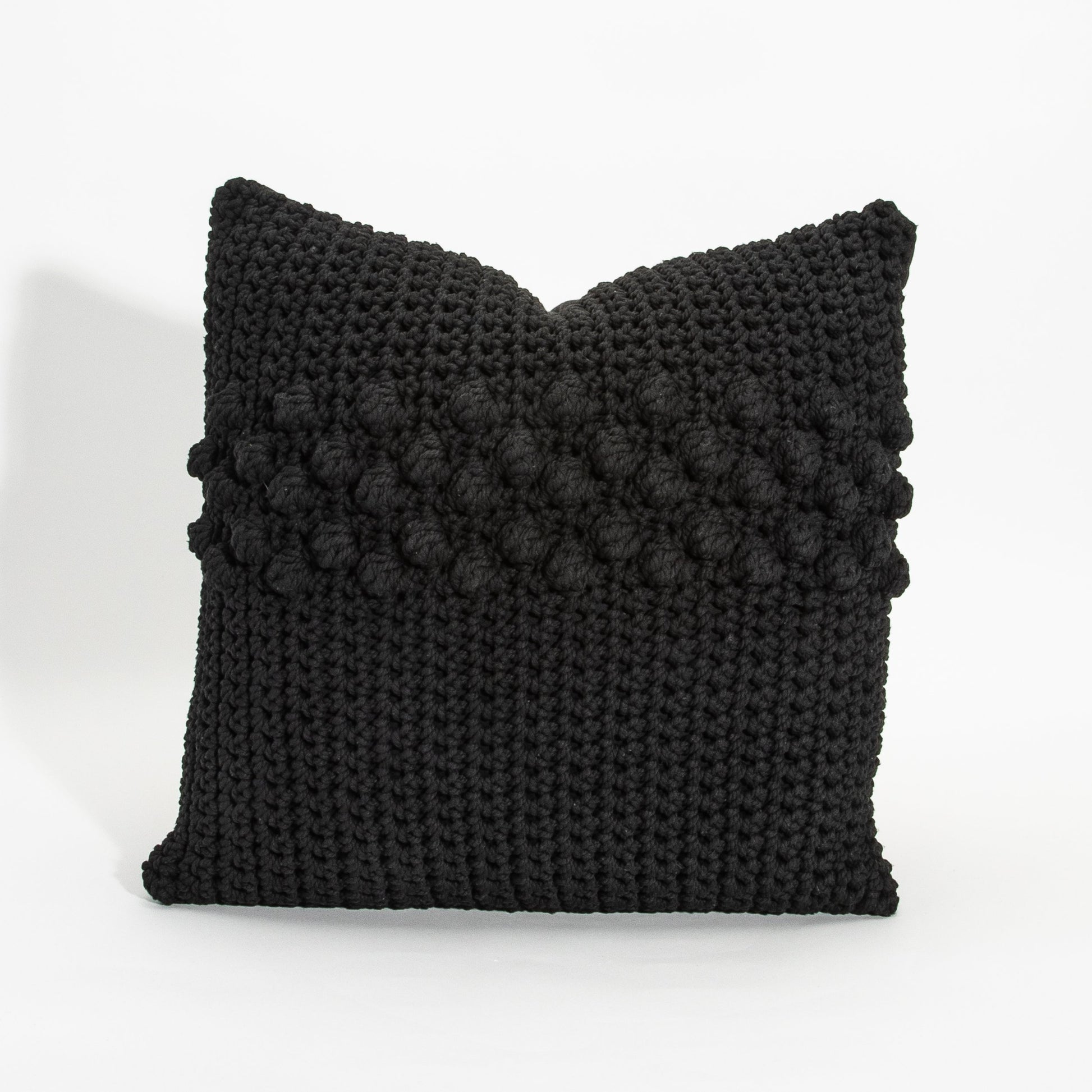 Black Macrame Pillow