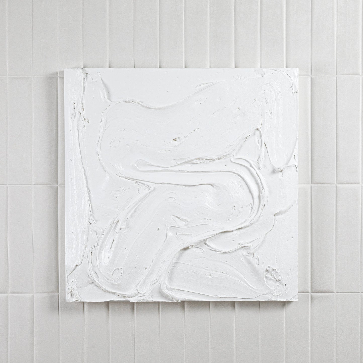 Modern Textural Monochromatic Painting by Michael Allen