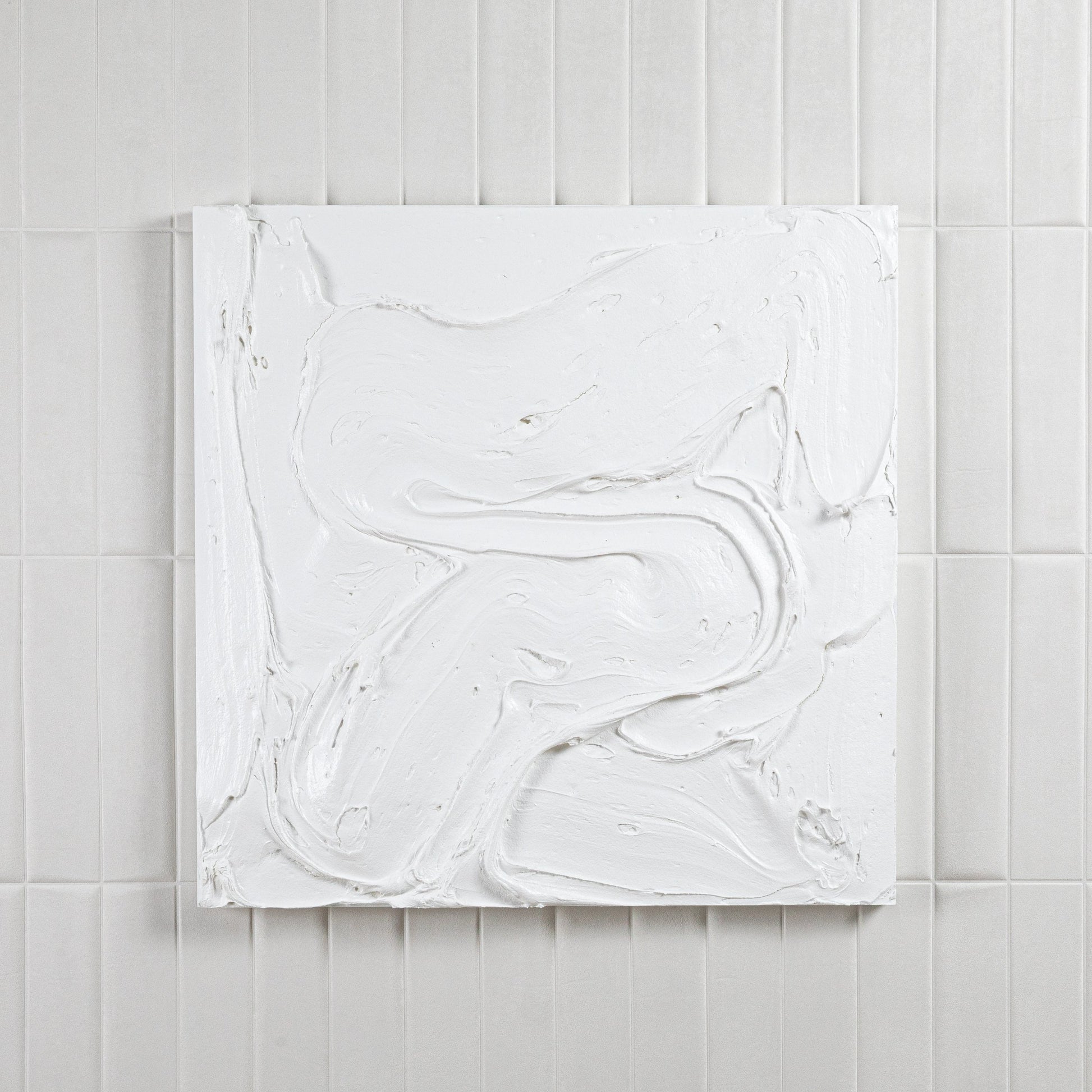 Modern Textural Monochromatic Painting by Michael Allen