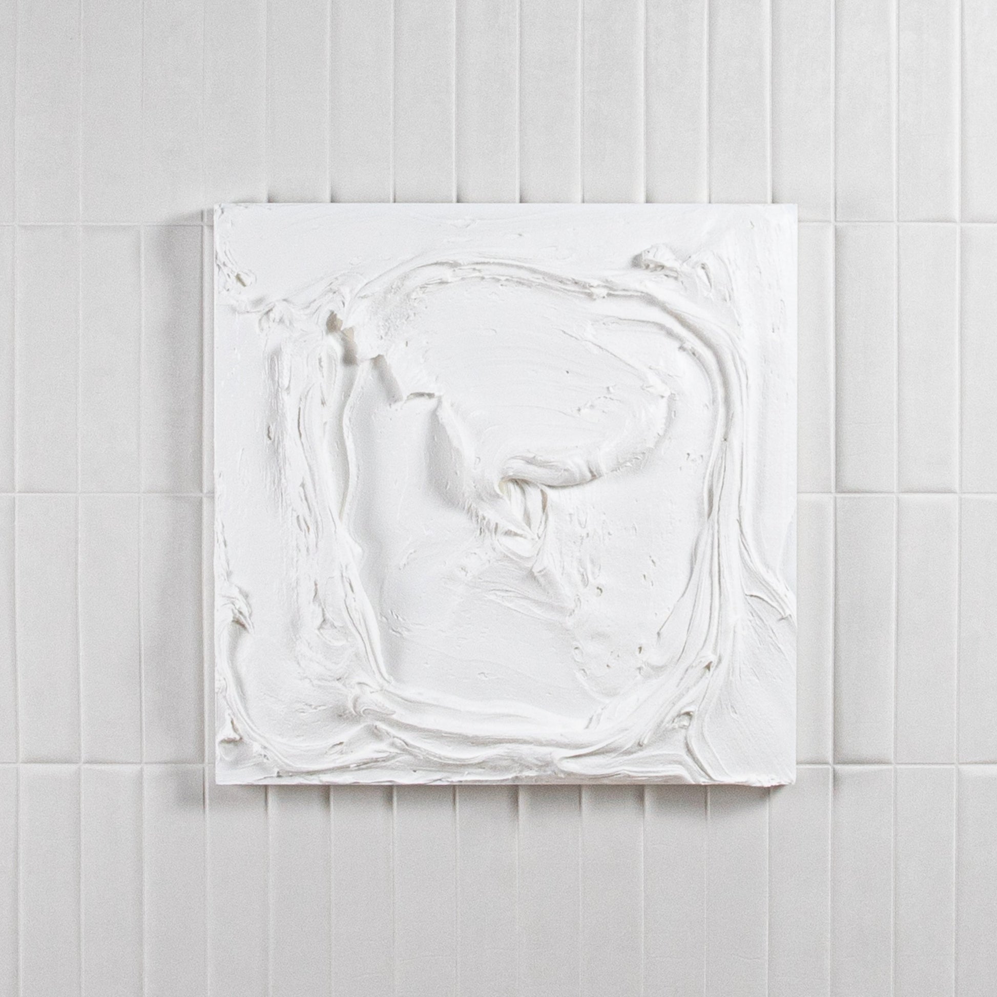 Modern Textural Monochromatic Painting by Michael Allen