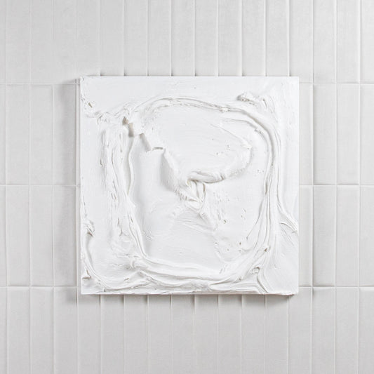 Modern Textural Monochromatic Painting by Michael Allen