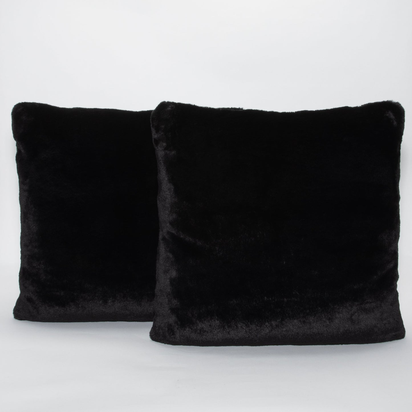 Black Faux Fur Pillow by MOGUL