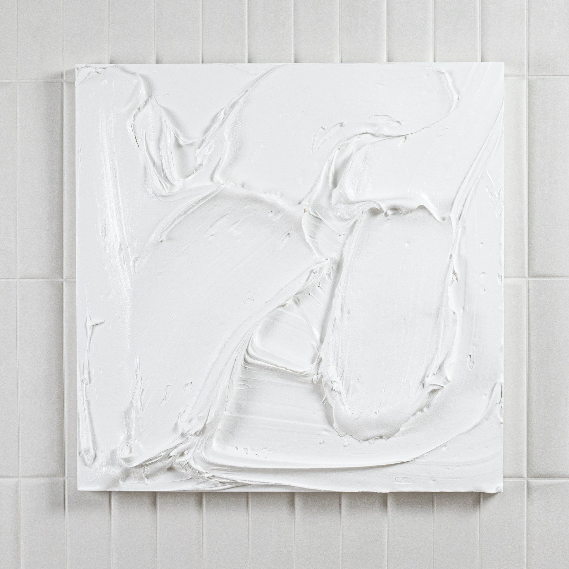 Modern Textural Monochromatic Painting by Michael Allen