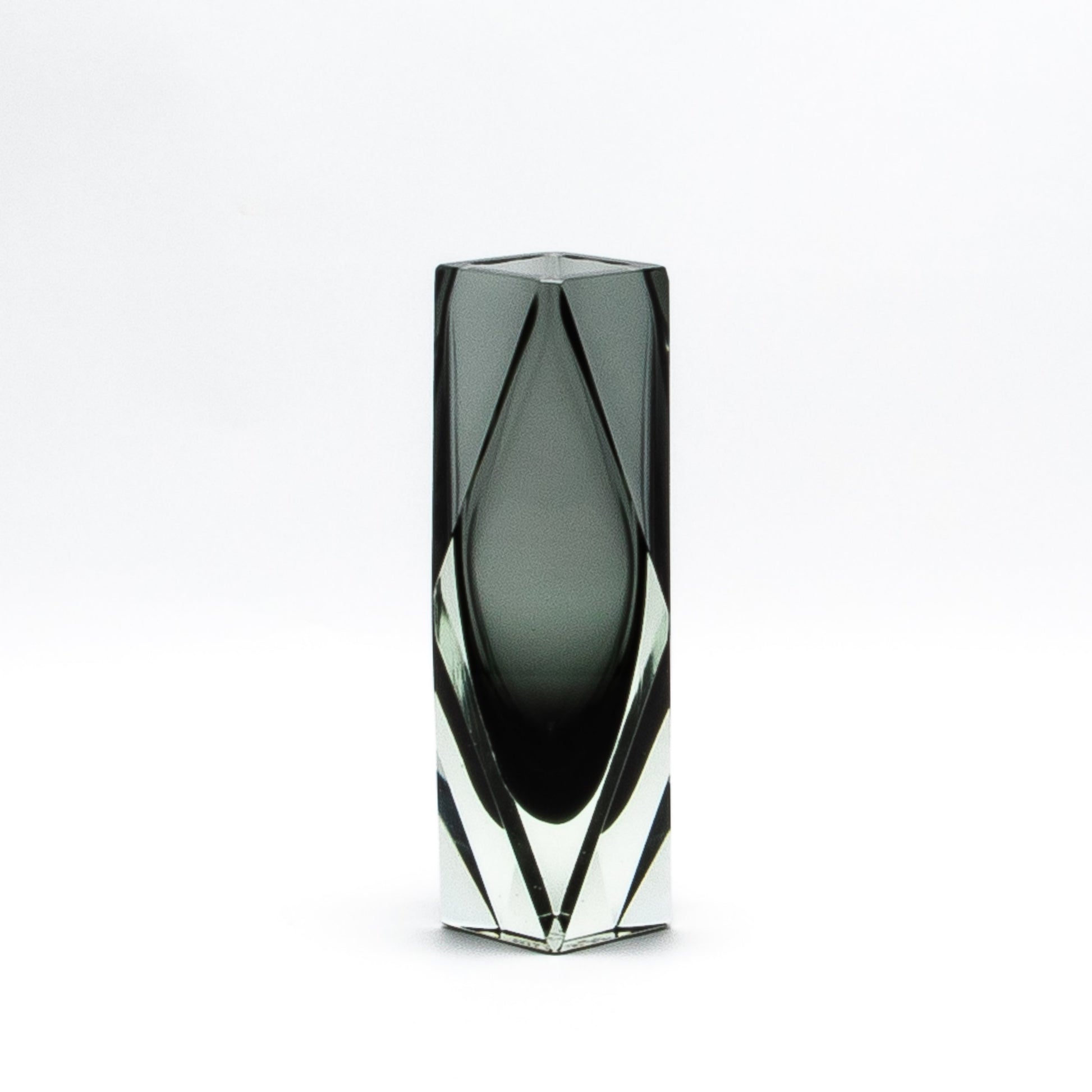 Murano Briolette Vase in Grey
