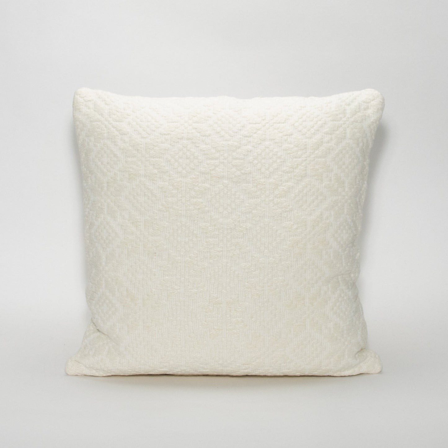 White Textured Pillow by MOGUL