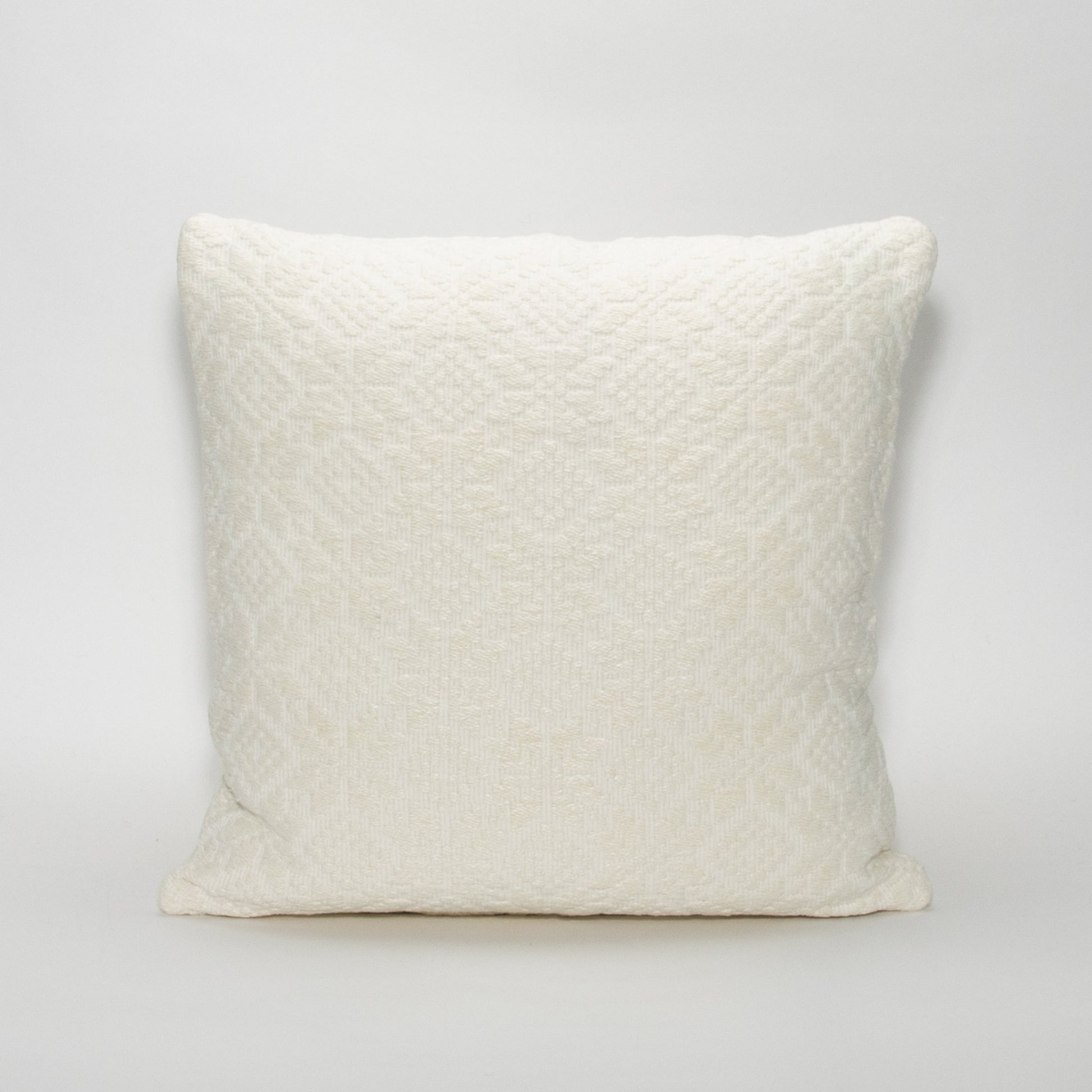 White Textured Pillow by MOGUL