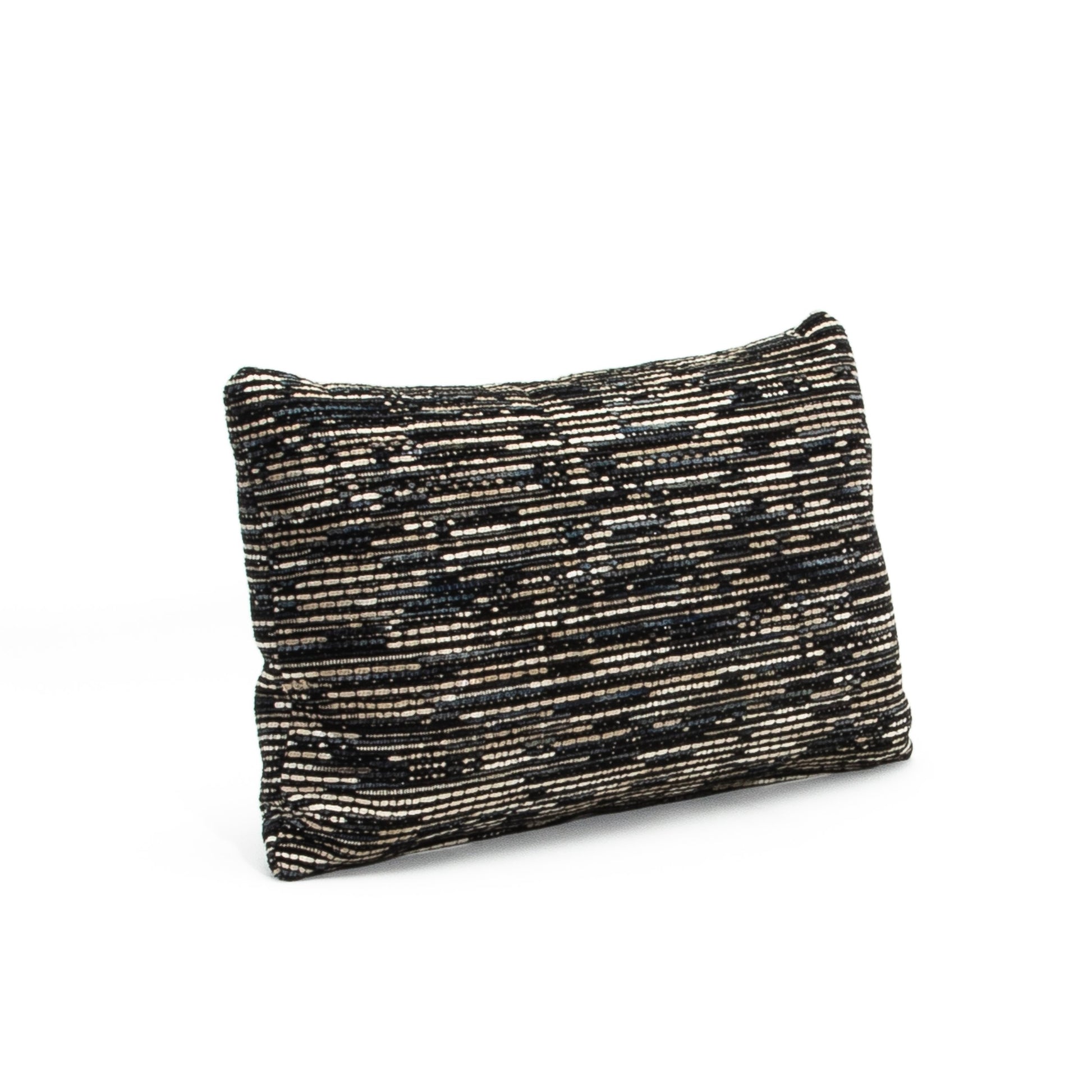 Dark Woven Kidney Pillow with Elitis Fabric