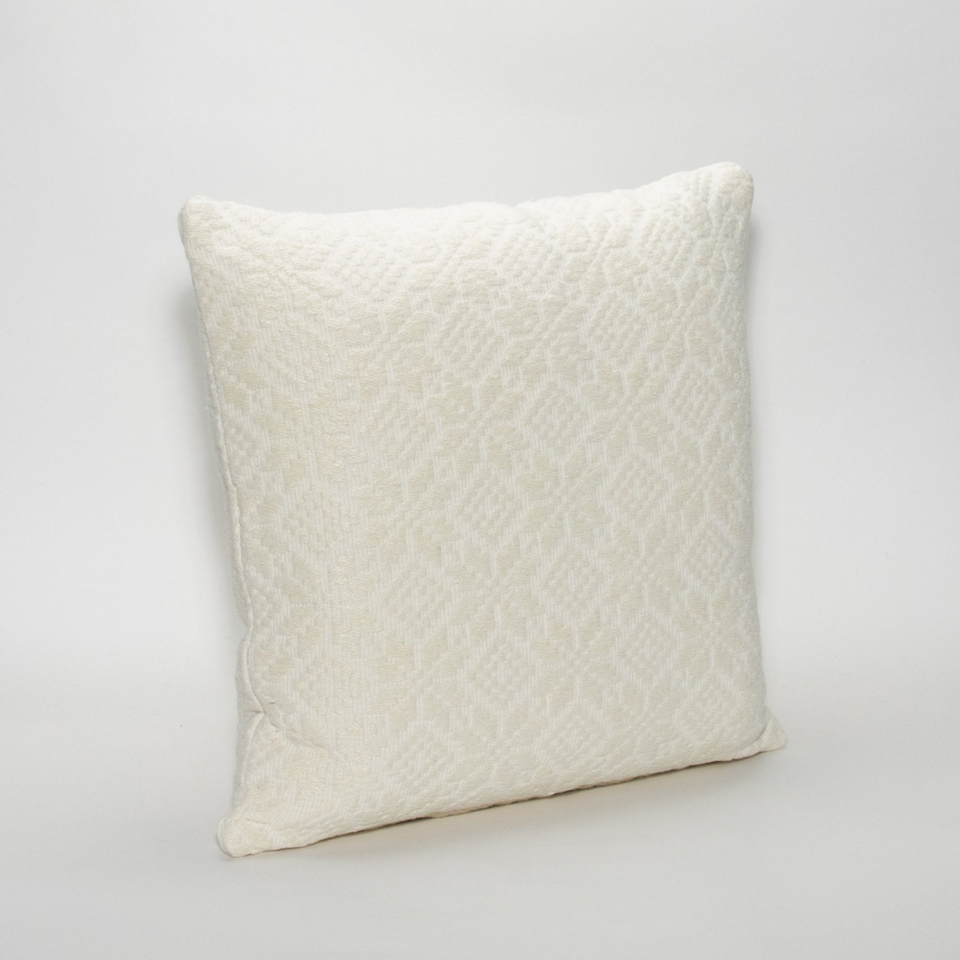 White Textured Pillow by MOGUL