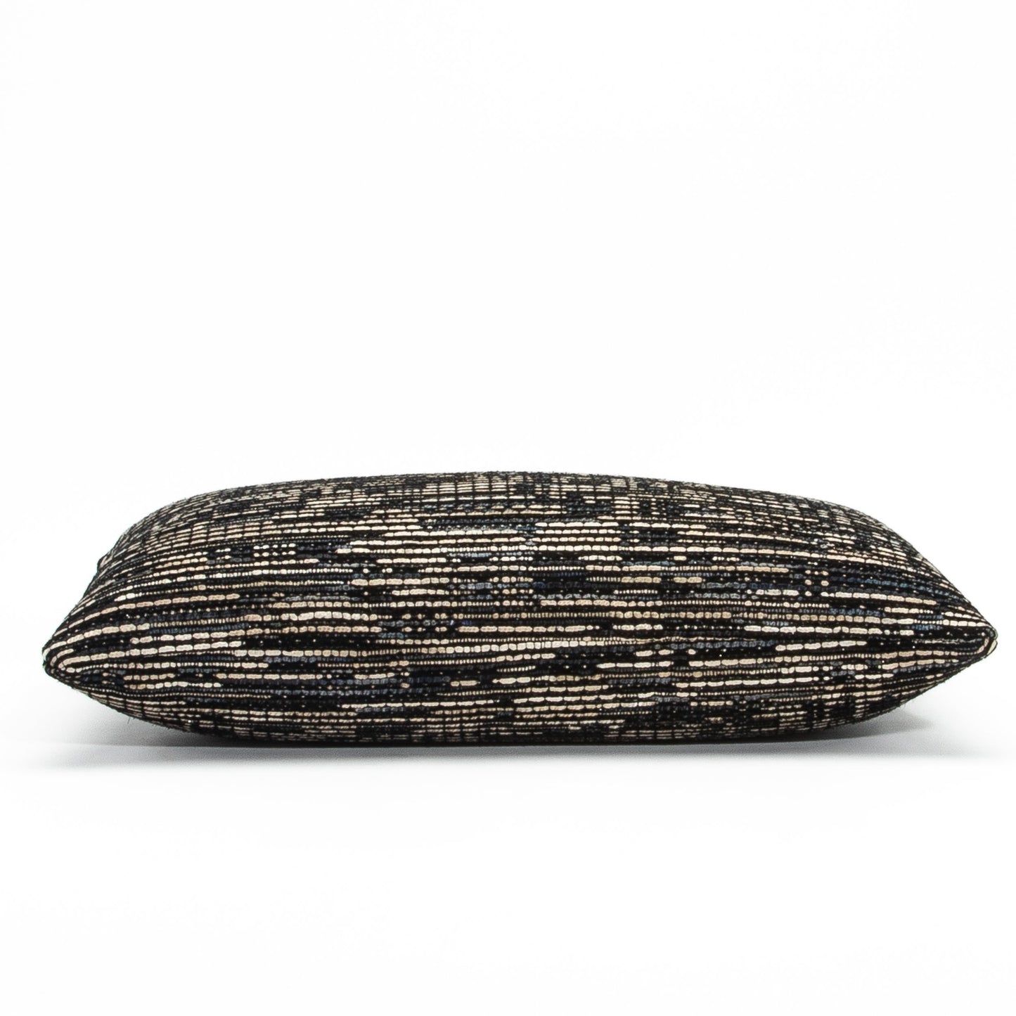Dark Woven Kidney Pillow with Elitis Fabric
