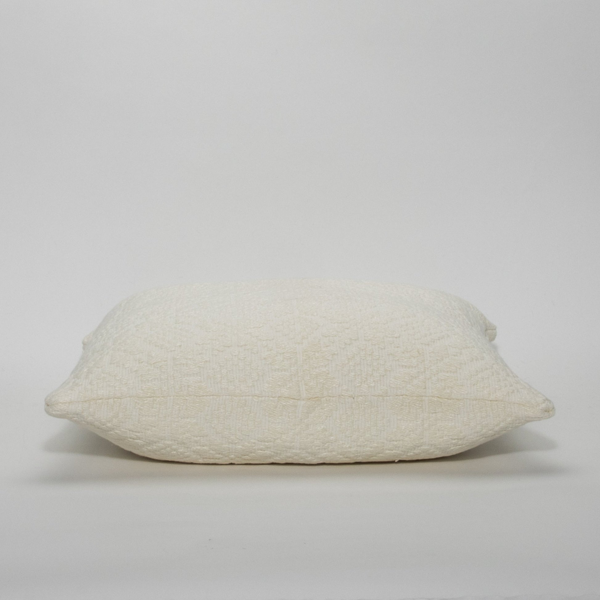 White Textured Pillow by MOGUL