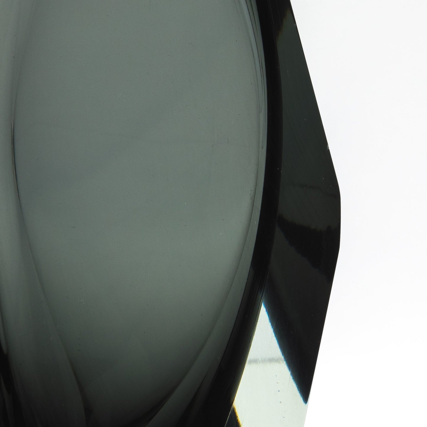 Murano Briolette Vase in Grey