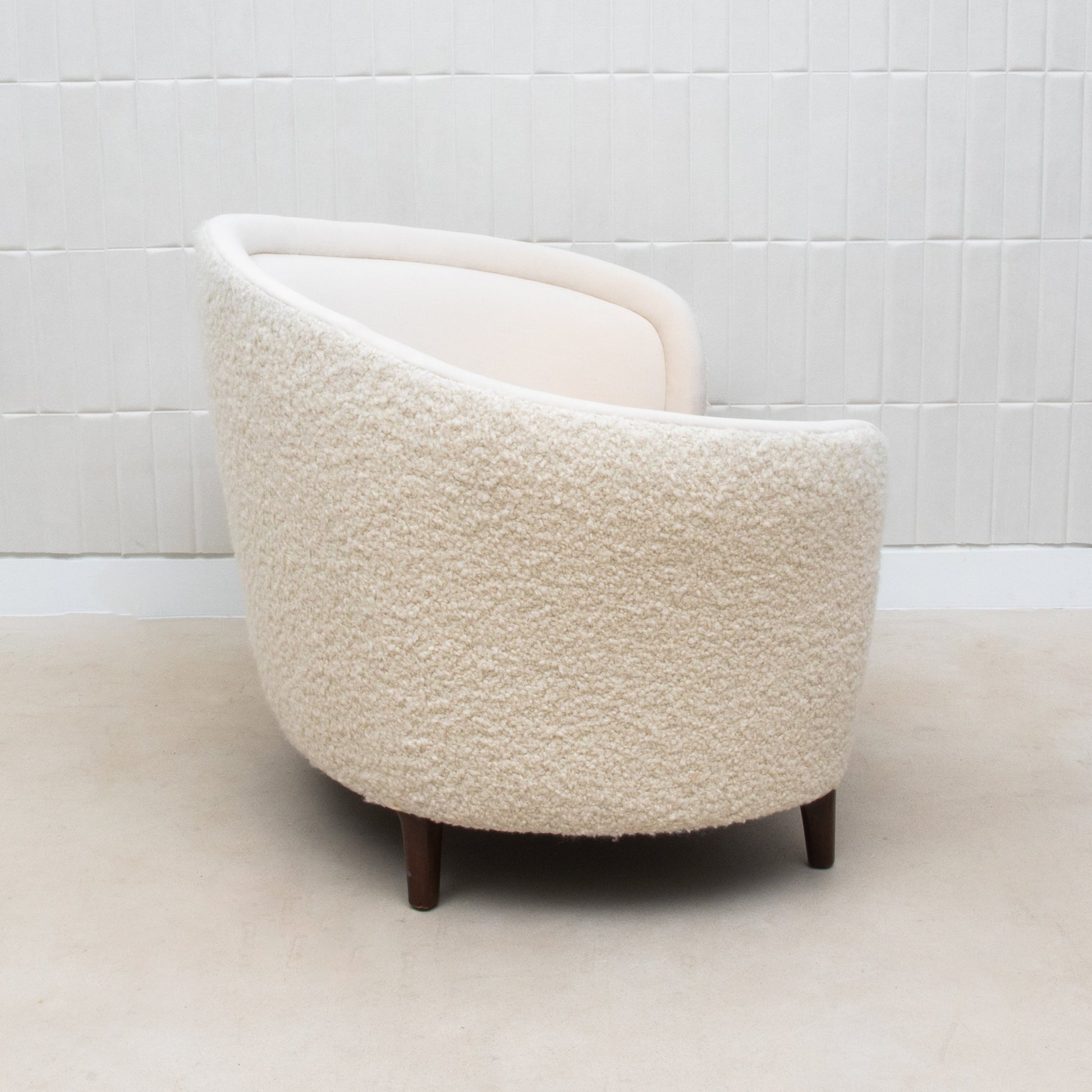 Vergara Chair in Cream Boucle by MOGUL