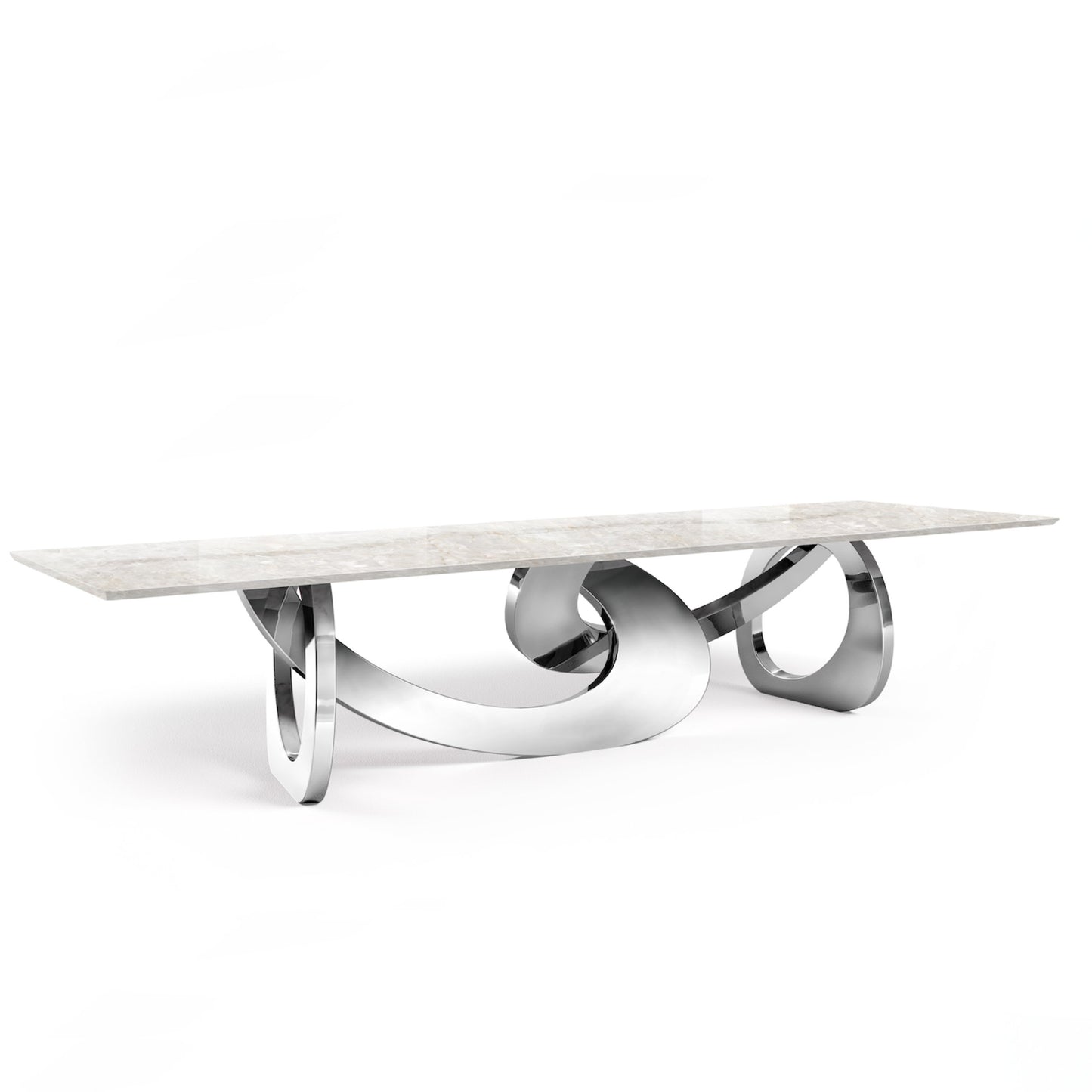 Sculptural Dining Table with Quartzite Top by Barberini & Gunnell