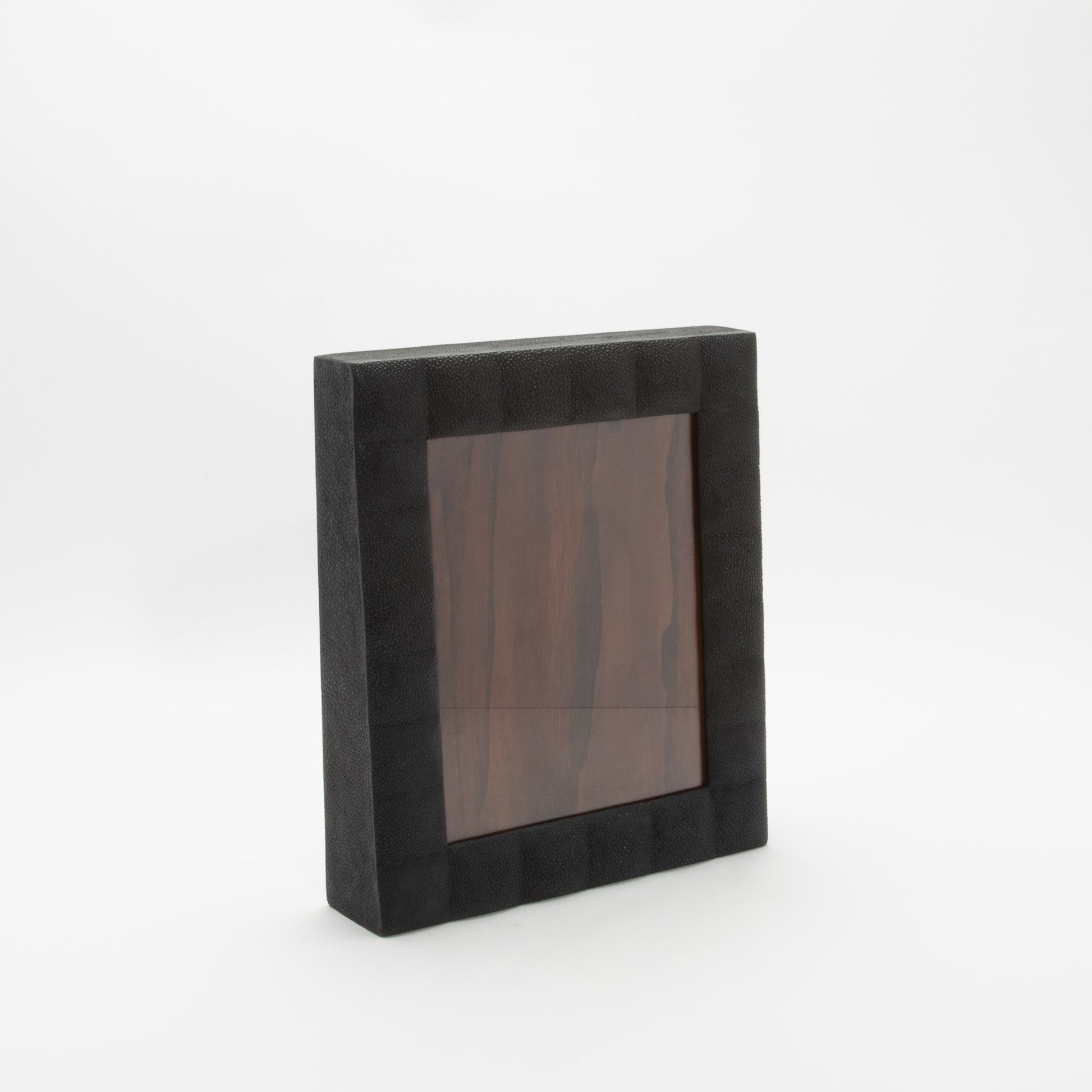 Picture Frame in Quilted Black Shagreen by R&Y Augousti