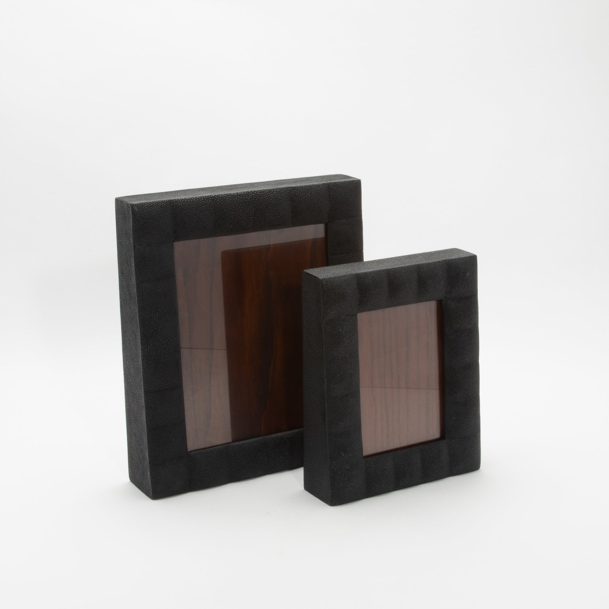 Picture Frame in Quilted Black Shagreen by R&Y Augousti