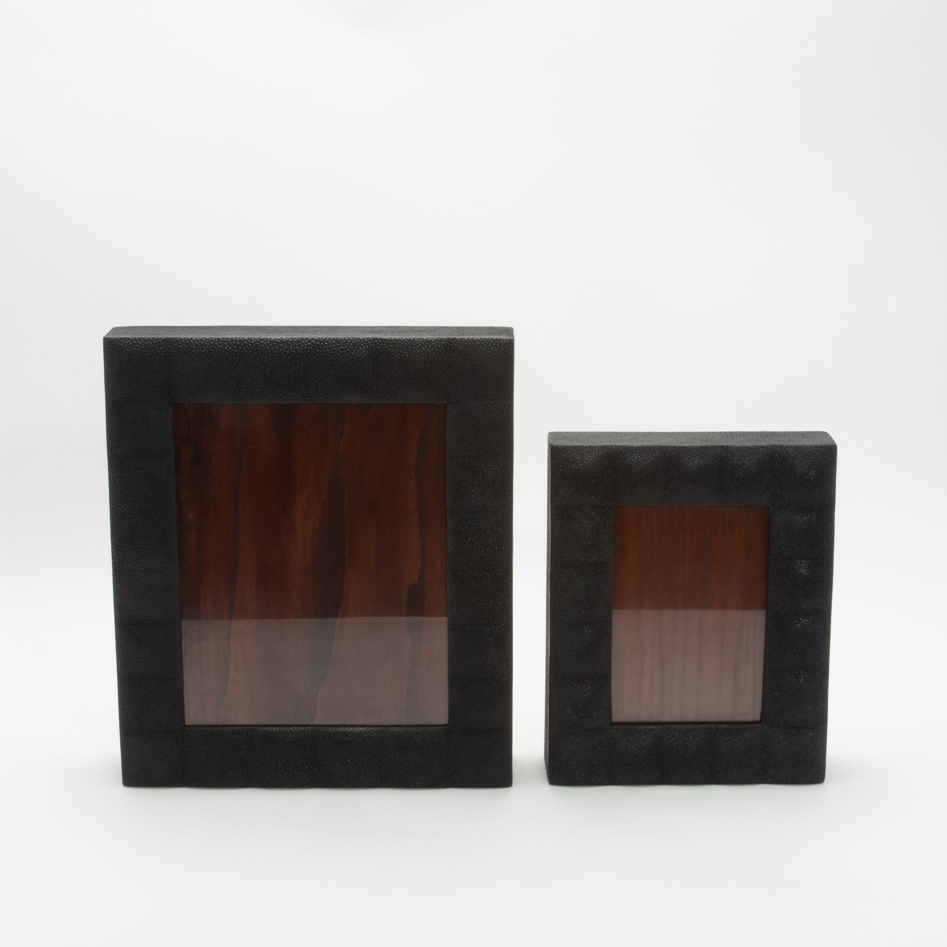 Picture Frame in Quilted Black Shagreen by R&Y Augousti