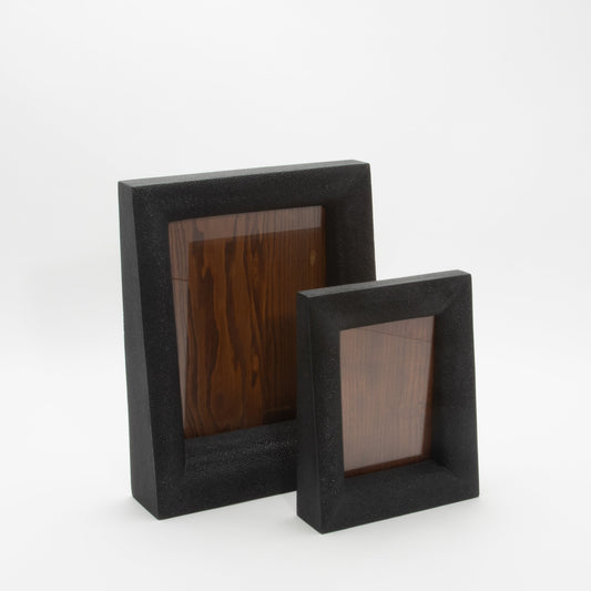 Picture Frame in Black Shagreen by R&Y Augousti