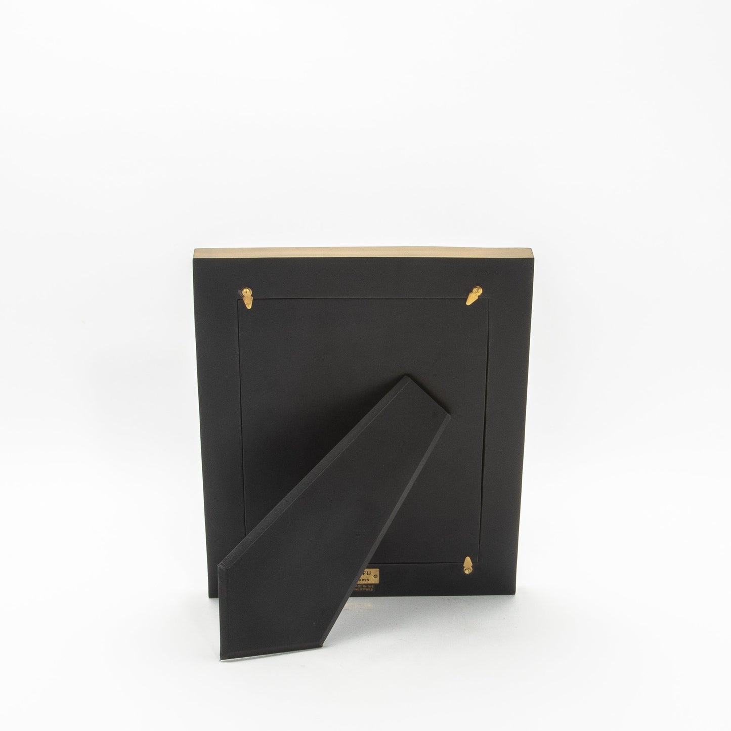 Picture Frame in Black Shagreen with Brass Details by KIFU Paris