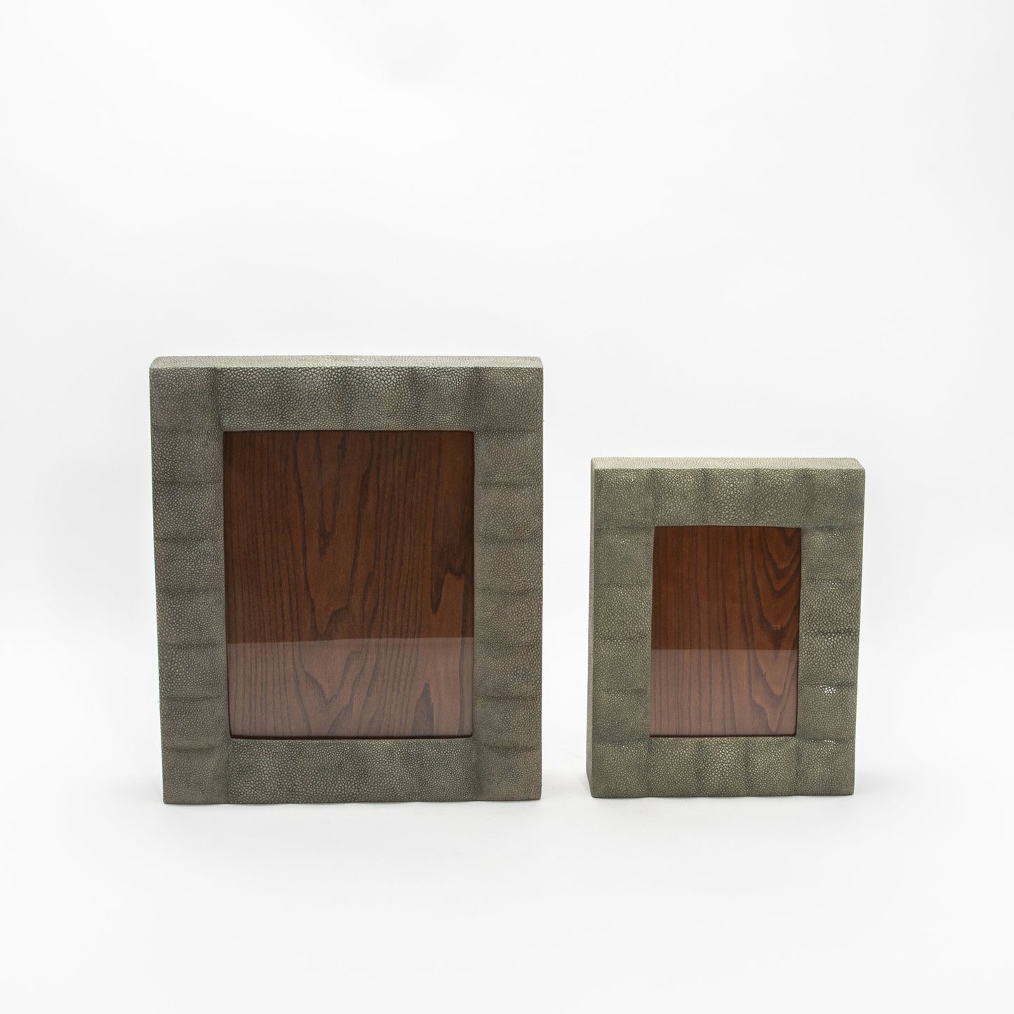 Picture Frame in Quilted Grey Shagreen by R&Y Augousti