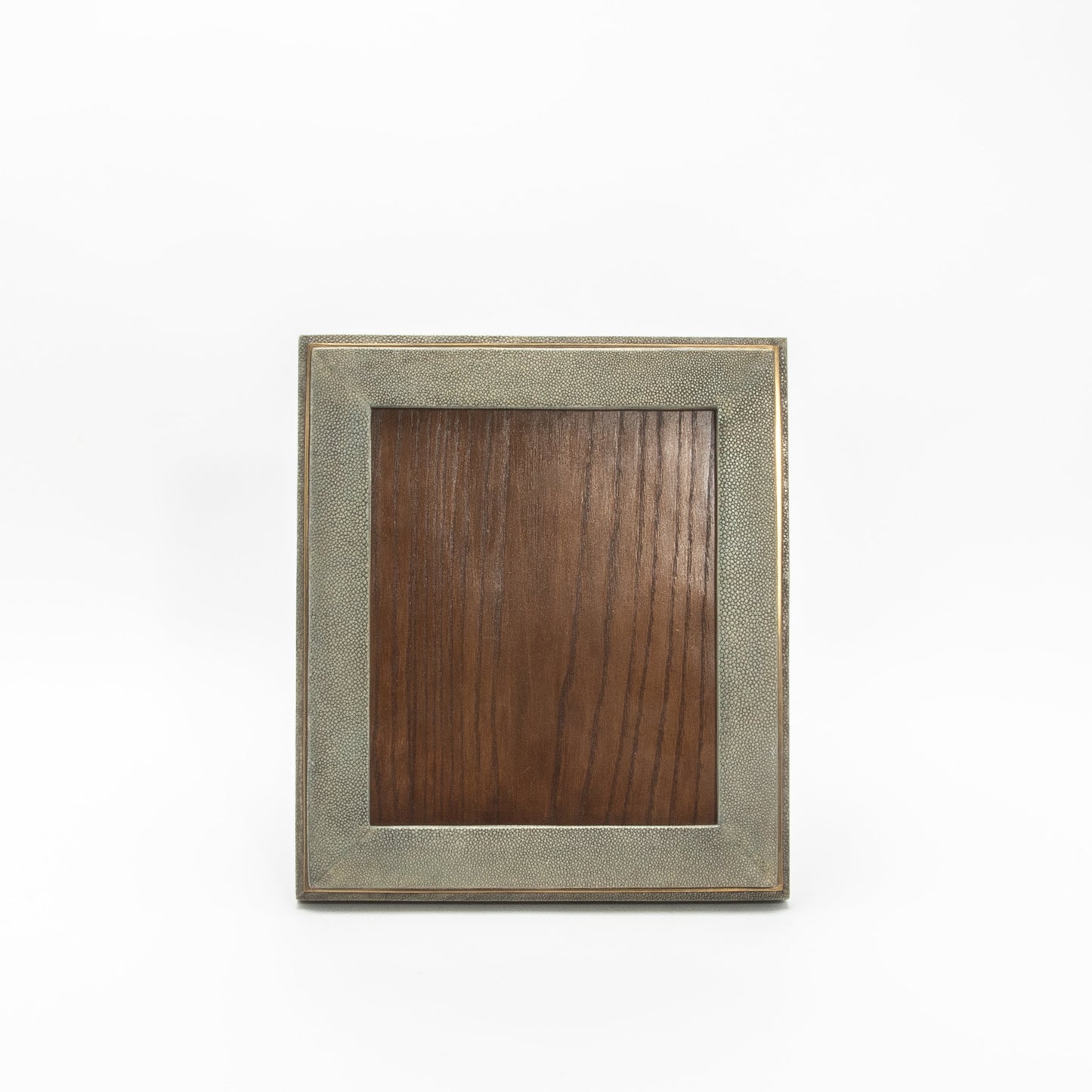 Picture Frame in Grey Shagreen with Brass Indentation by R&Y Augousti