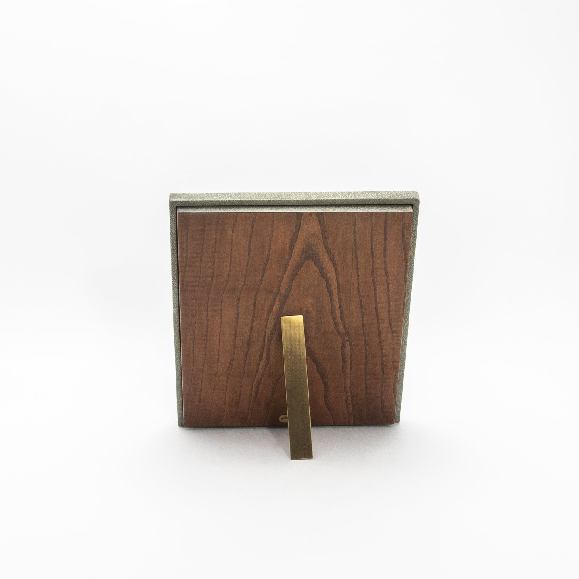 Picture Frame in Grey Shagreen with Brass Indentation by R&Y Augousti