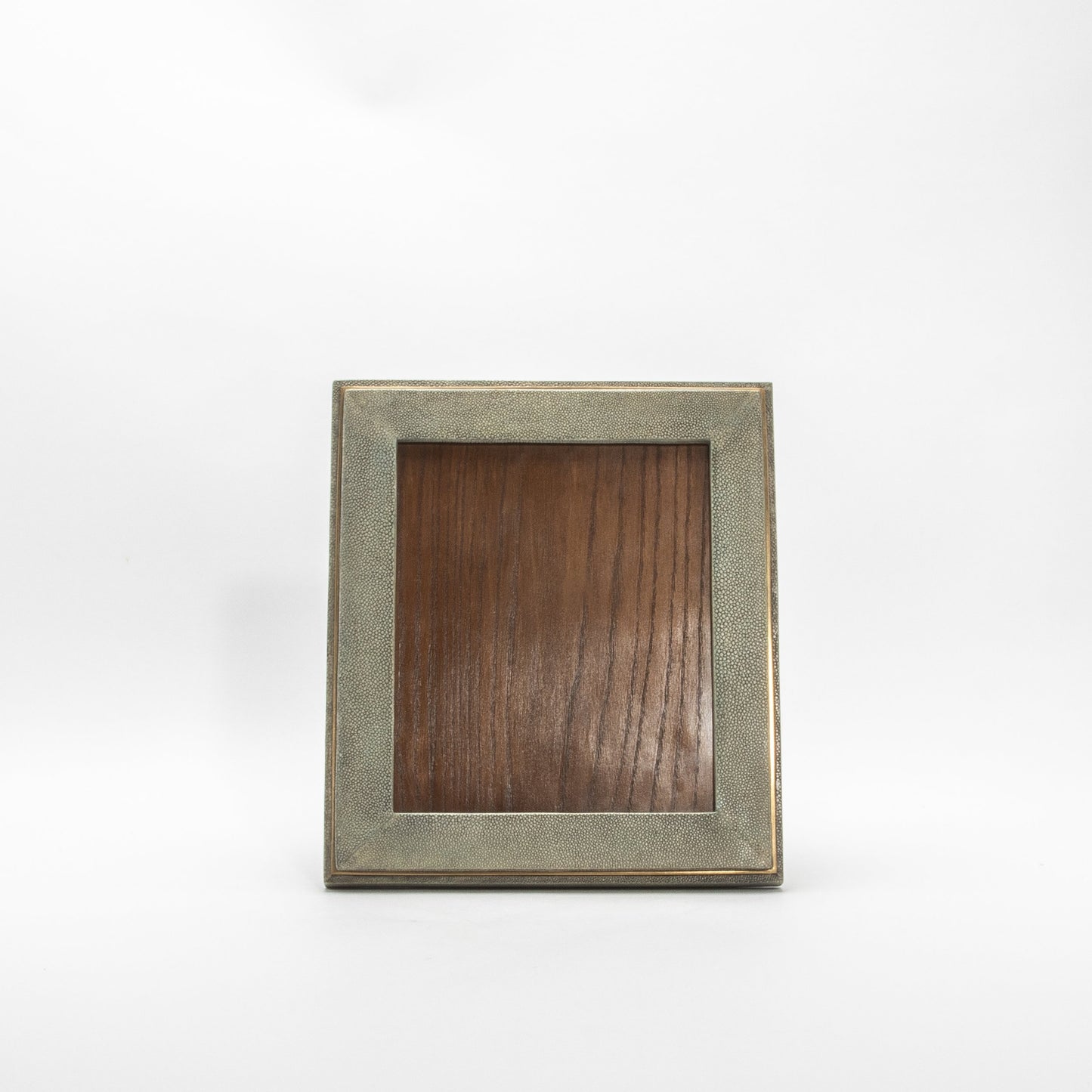 Picture Frame in Grey Shagreen with Brass Indentation by R&Y Augousti