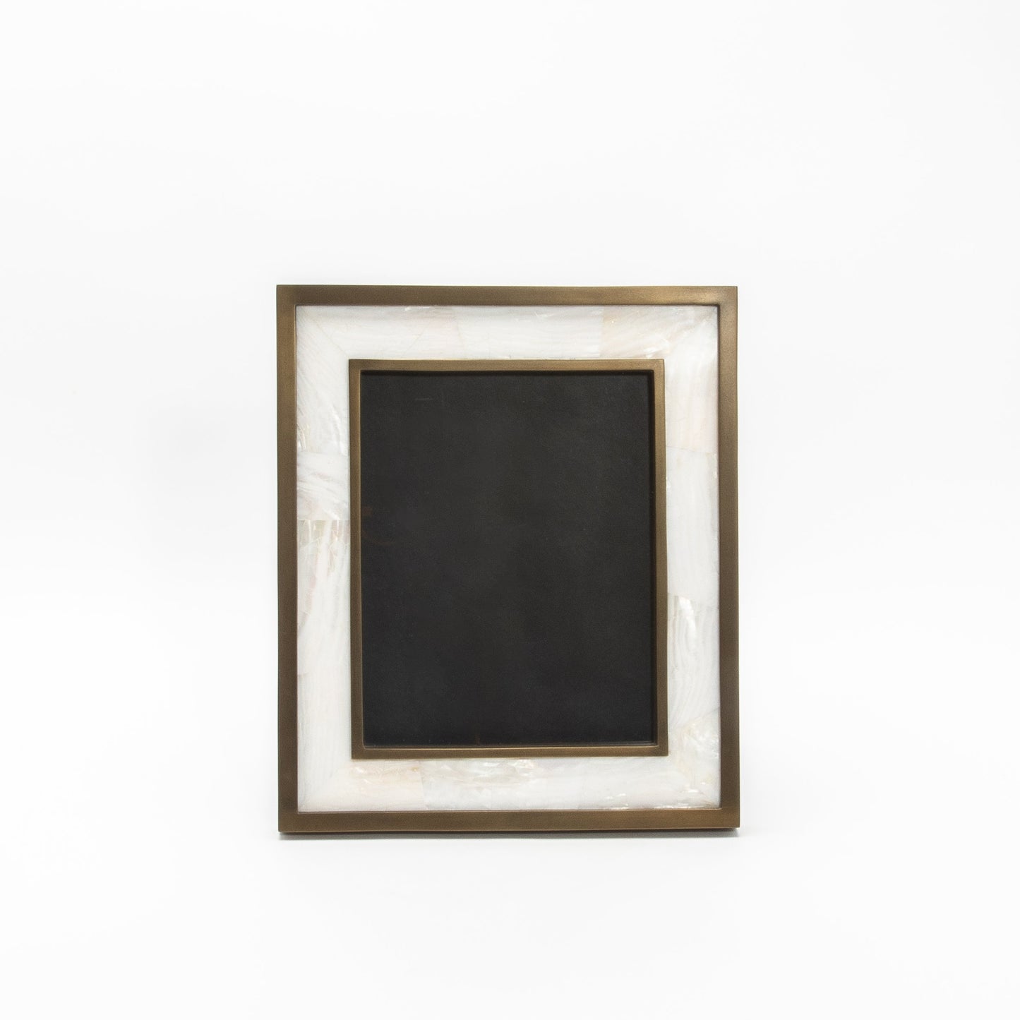 Picture Frame 8x10” in Shell with Brass Details by KIFU Paris