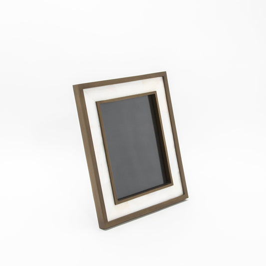 Picture Frame 8x10” in Shell with Brass Details by KIFU Paris