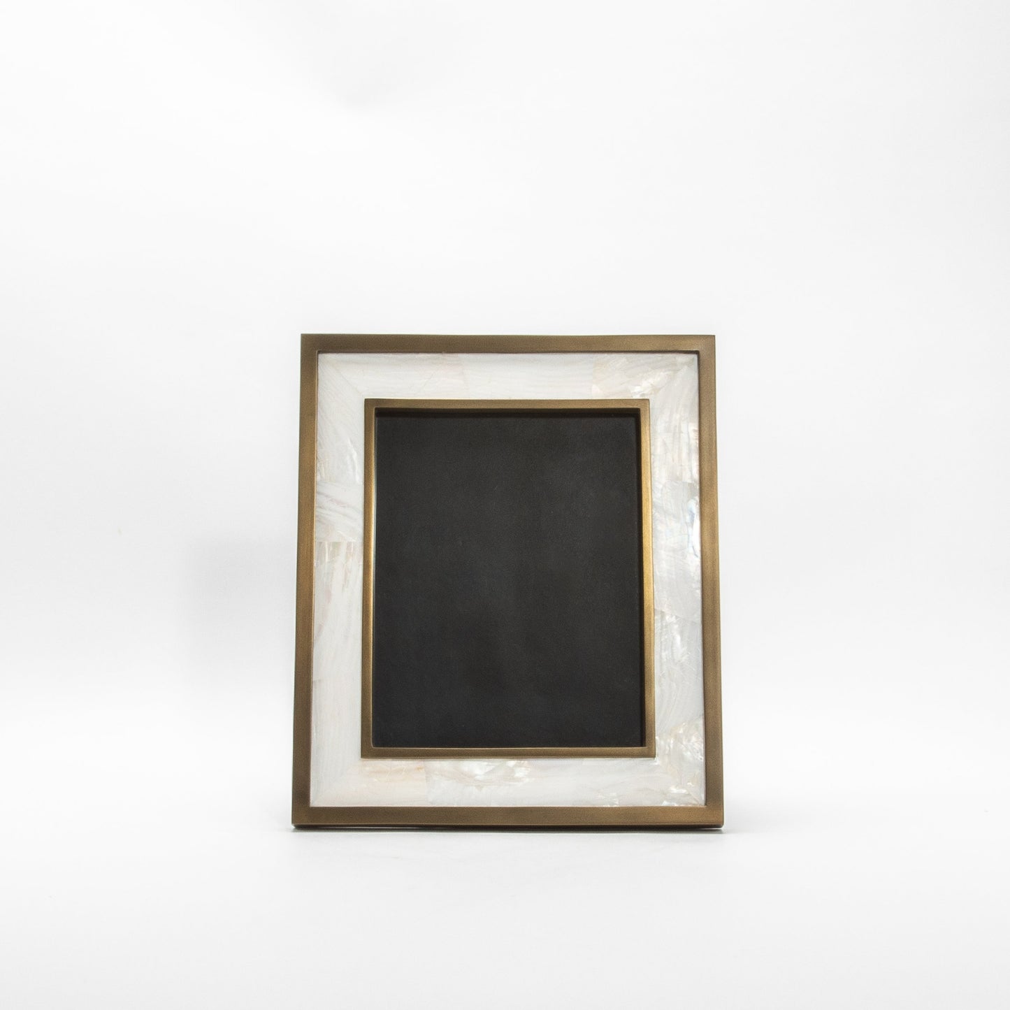 Picture Frame 8x10” in Shell with Brass Details by KIFU Paris