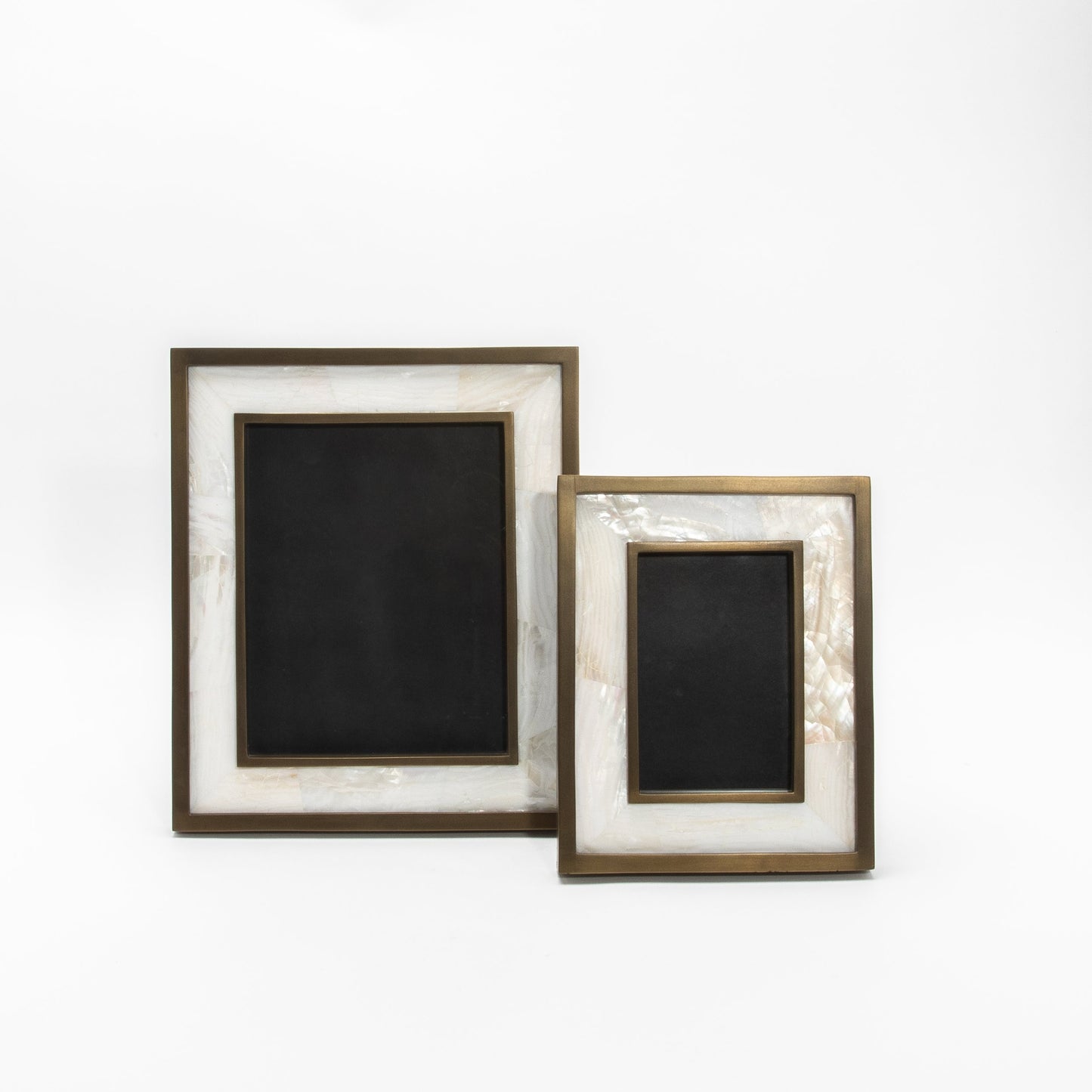 Picture Frame 8x10” in Shell with Brass Details by KIFU Paris