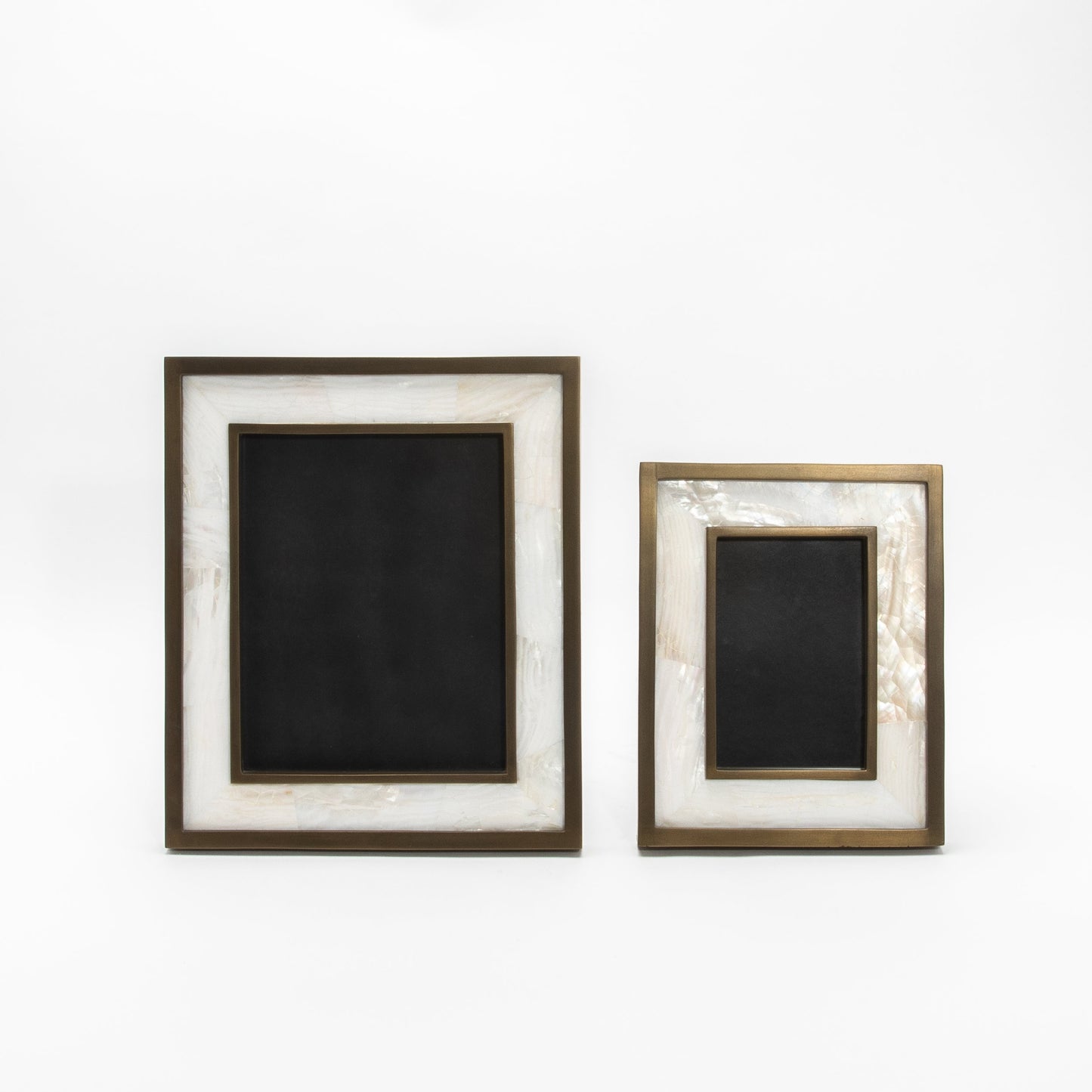 Picture Frame 8x10” in Shell with Brass Details by KIFU Paris