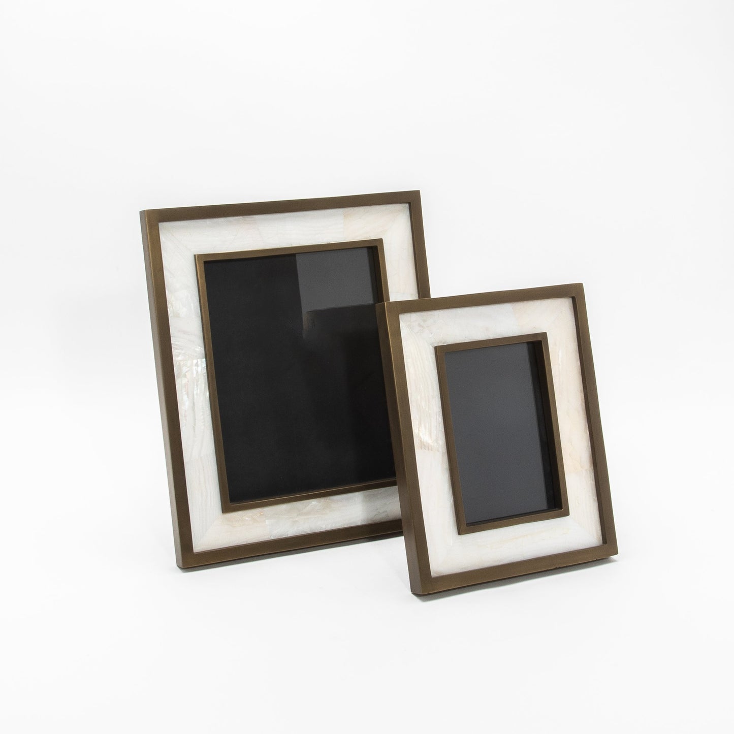 Picture Frame 8x10” in Shell with Brass Details by KIFU Paris