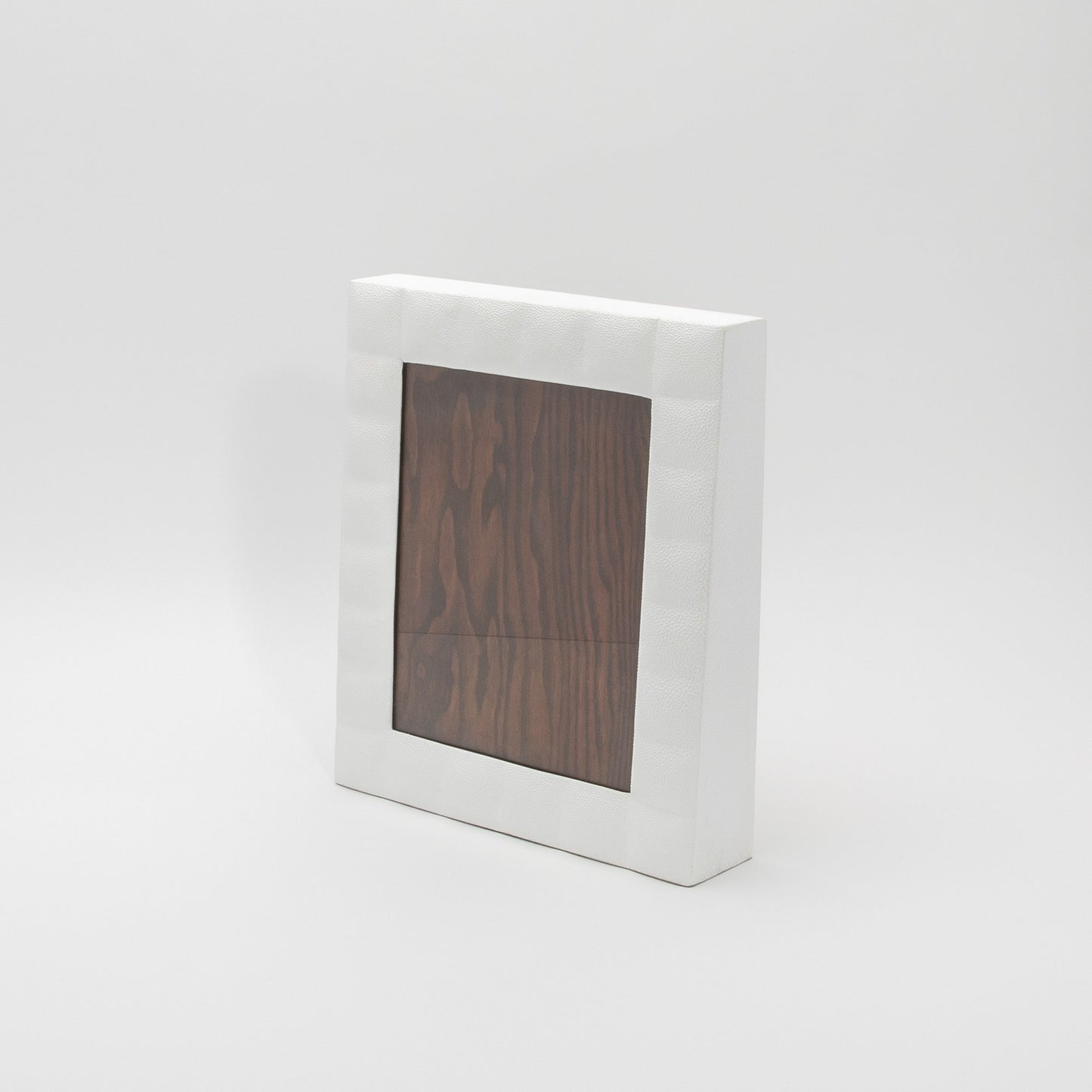 Picture Frame in Quilted White Shagreen by R&Y Augousti
