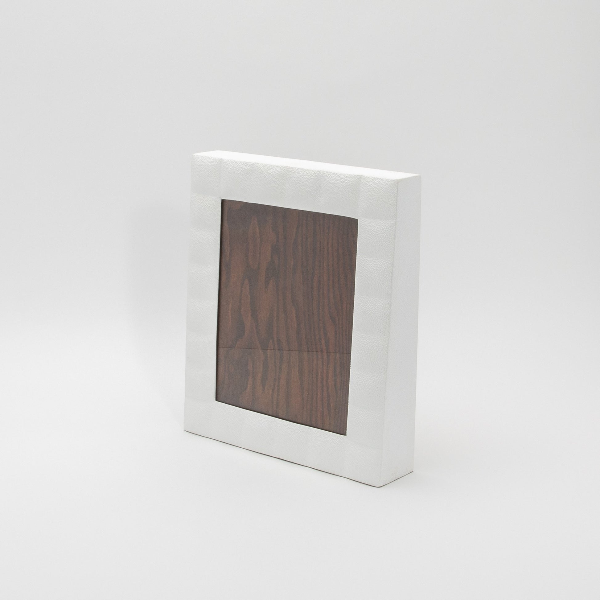 Picture Frame in Quilted White Shagreen by R&Y Augousti