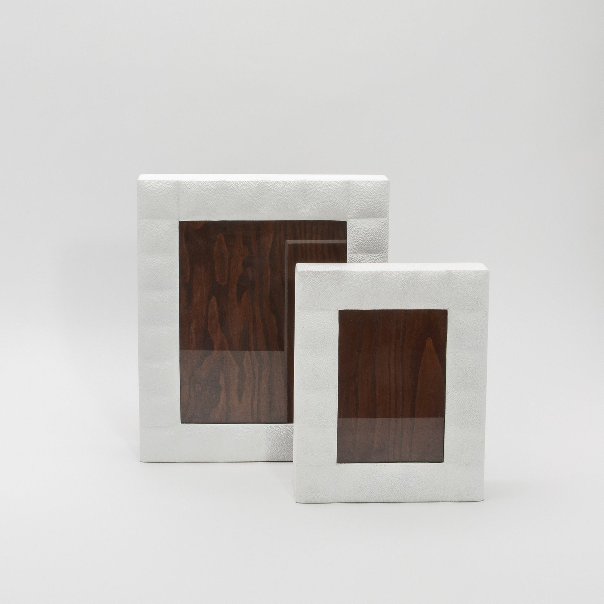 Picture Frame in Quilted White Shagreen by R&Y Augousti