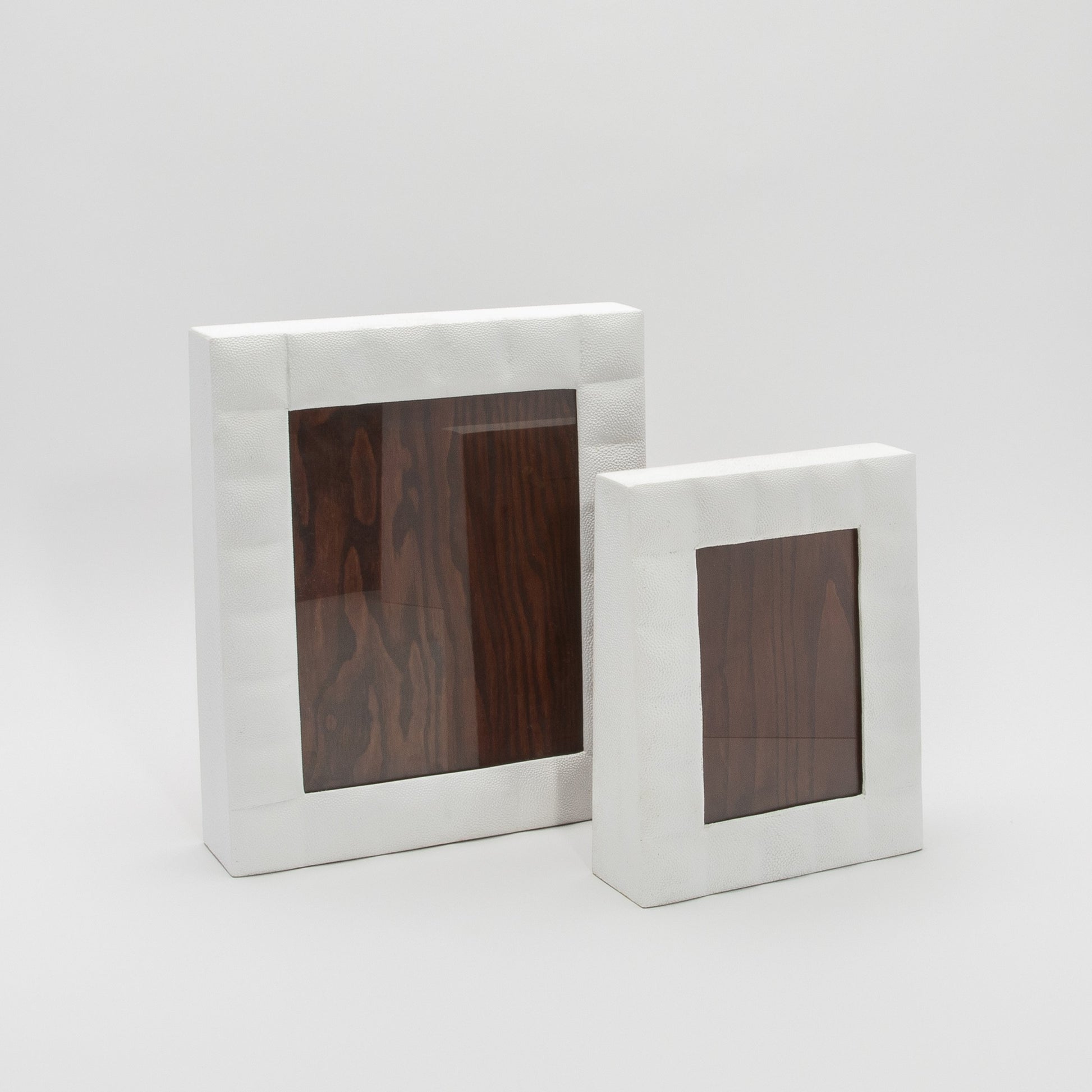 Picture Frame in Quilted White Shagreen by R&Y Augousti