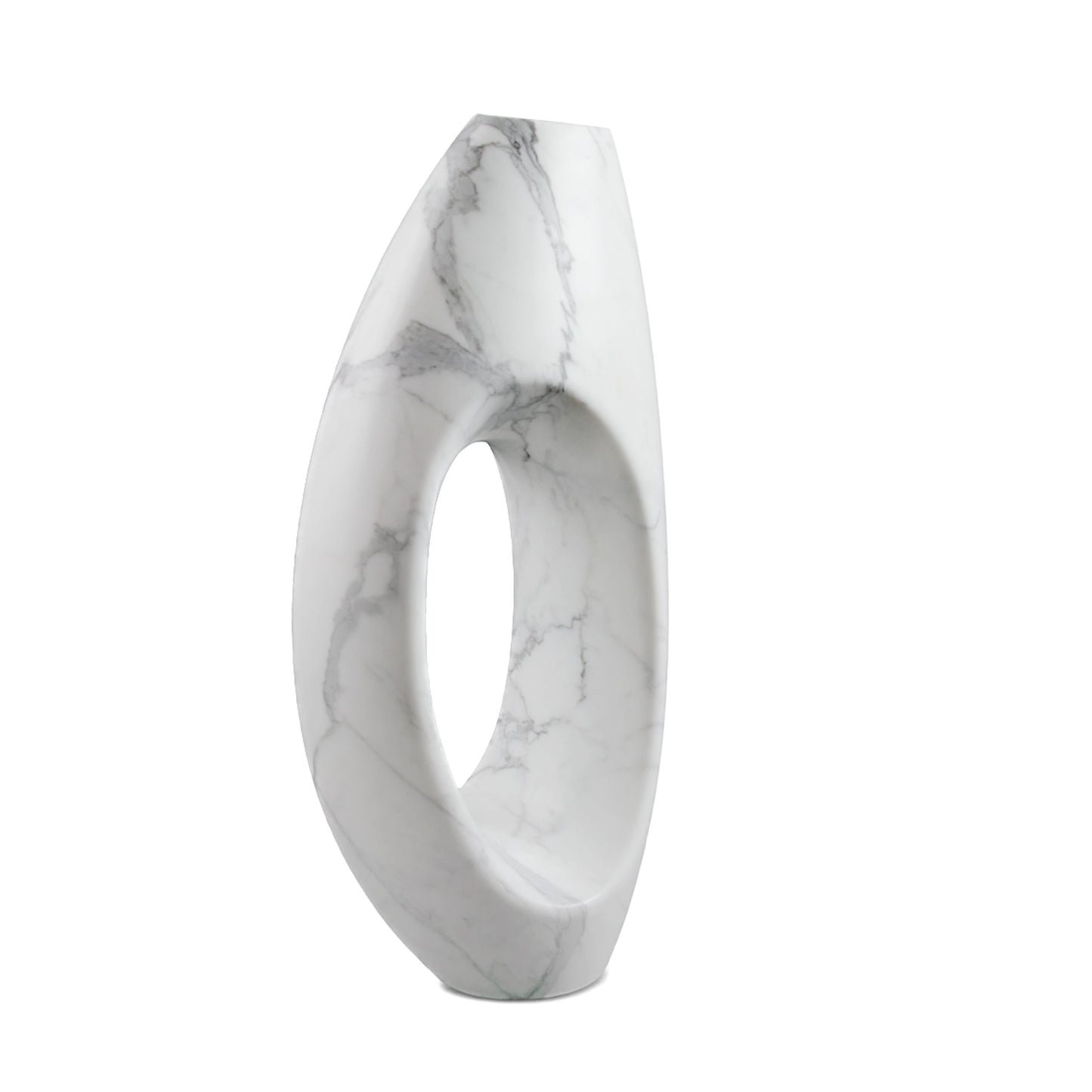 Sculptural Vase in Statuary Marble by Barberini & Gunnell