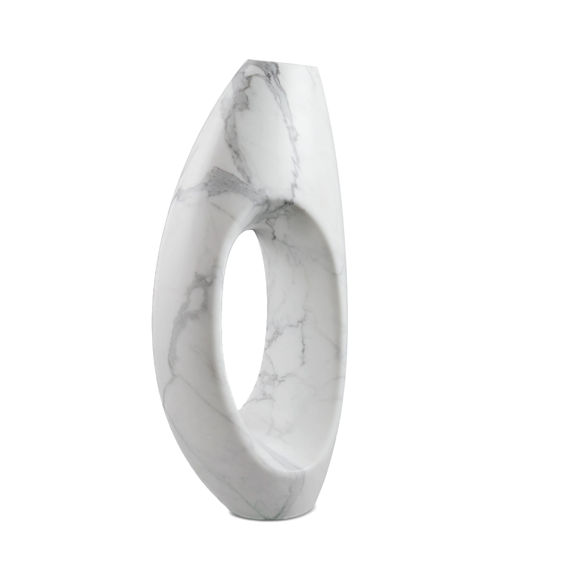 Sculptural Vase in Statuary Marble by Barberini & Gunnell